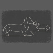 MINIMALISTISK HUND, DÖRRMATTA MED KANT FÖR TERRASSAN