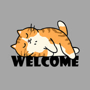 VÄLKOMMEN SLEEPY CAT, DÖRRMATTA MED KANT TILL TERRASSAN