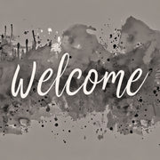 Välkommen stänk, dörrmatta med kant för uteplats