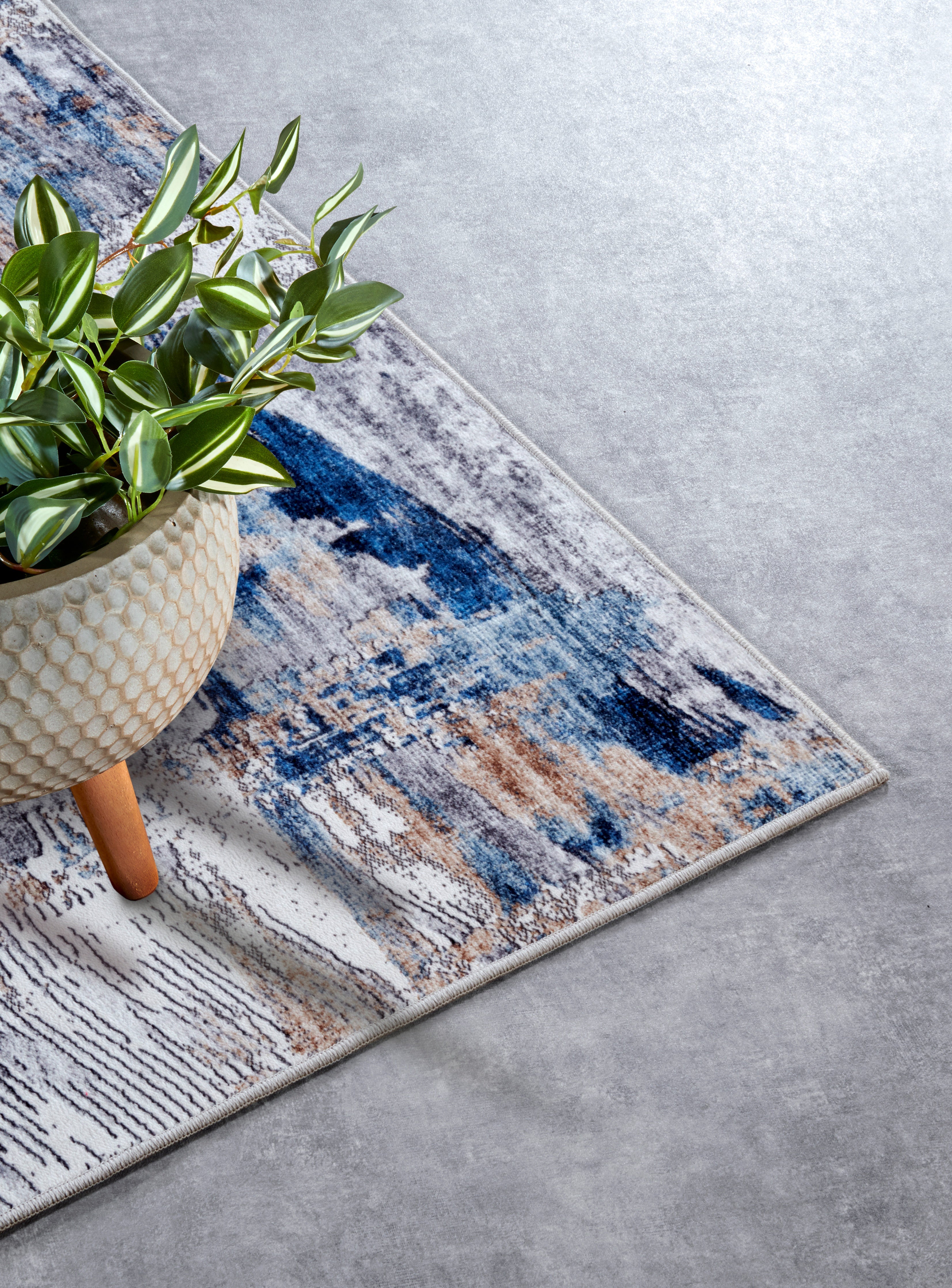 IMAGINATION MATTA MÖRKBLÅ BEIGE - 106035