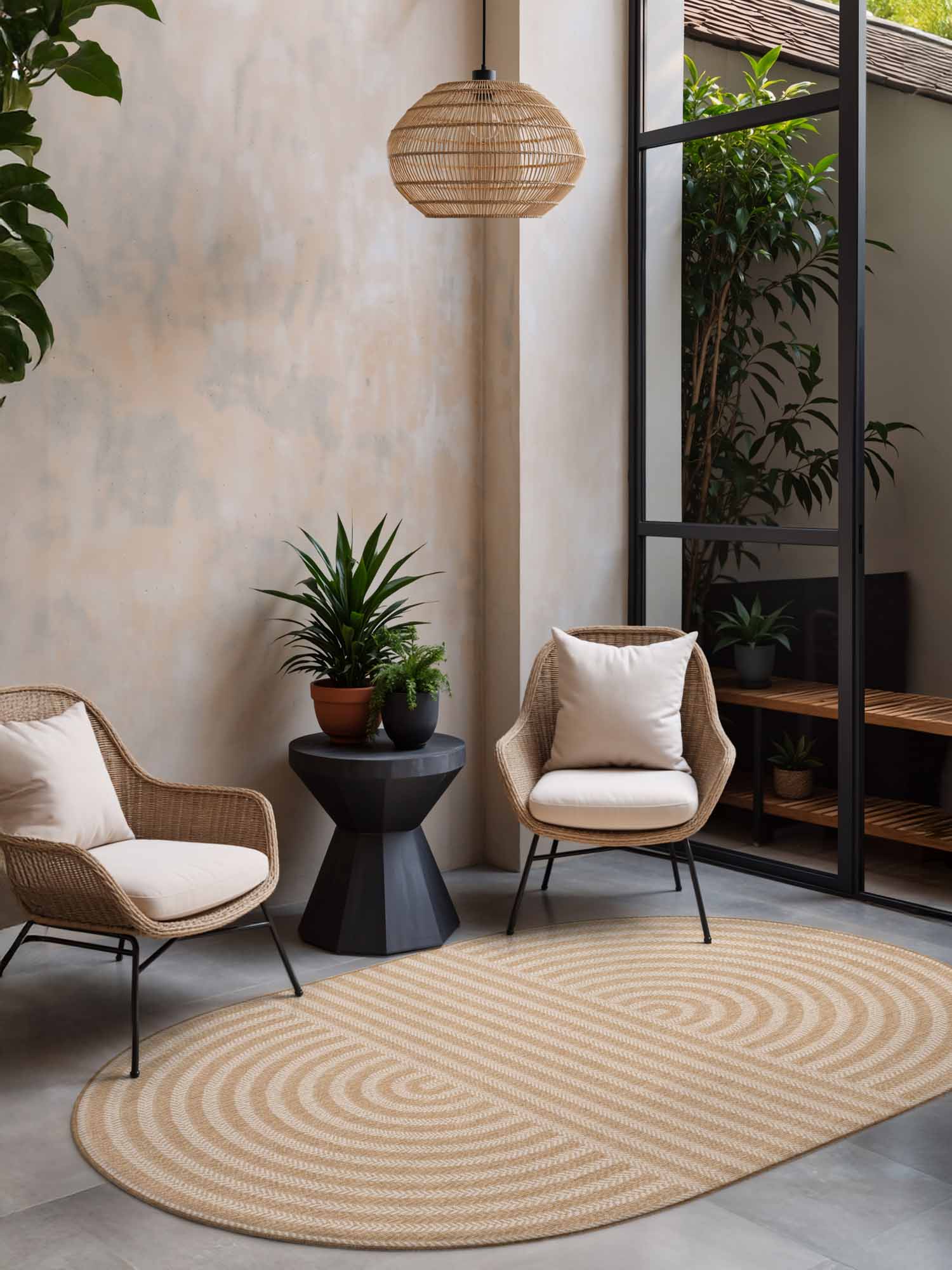 TED BAKER HARINGEY FLATWOVE-MATTA, WOODFIELD JUTE VIT