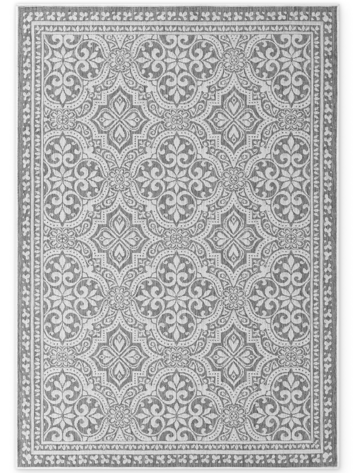 HANSE HOME DUORO - VÄNDBAR UTOMHUSMATTA, VIT-GRÅ 106251