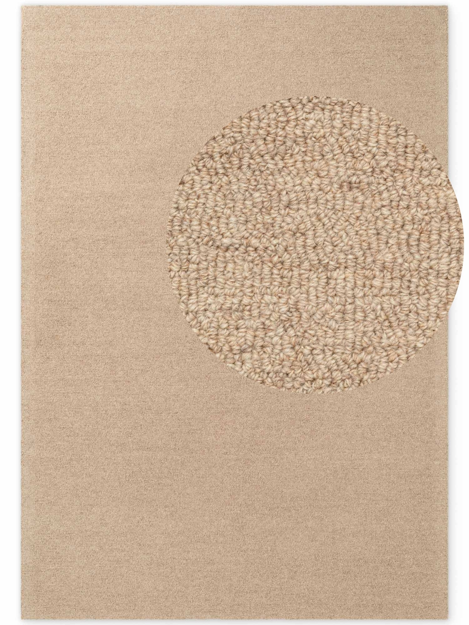 ELLE DECORATION PURISTIC FIN BOUCLE ULLMATTA, KNUTAR NATURLIG BEIGE