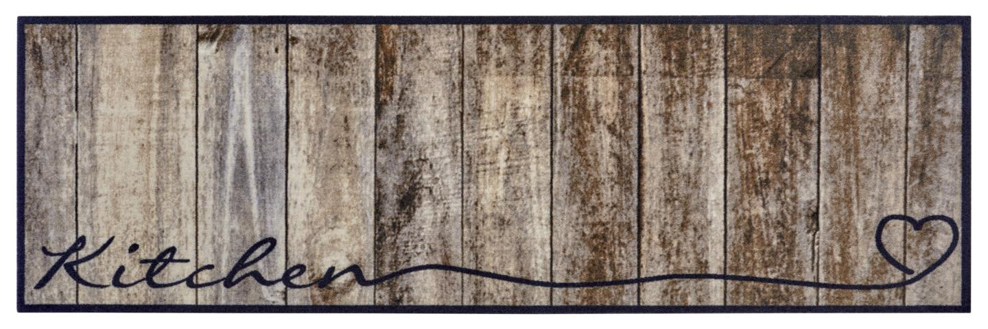 HANSE HOME COOK&amp;CLEAN TVÄTTBARA KÖKMATTOR, 105390 SVART-VIT TAUPE-BRUN