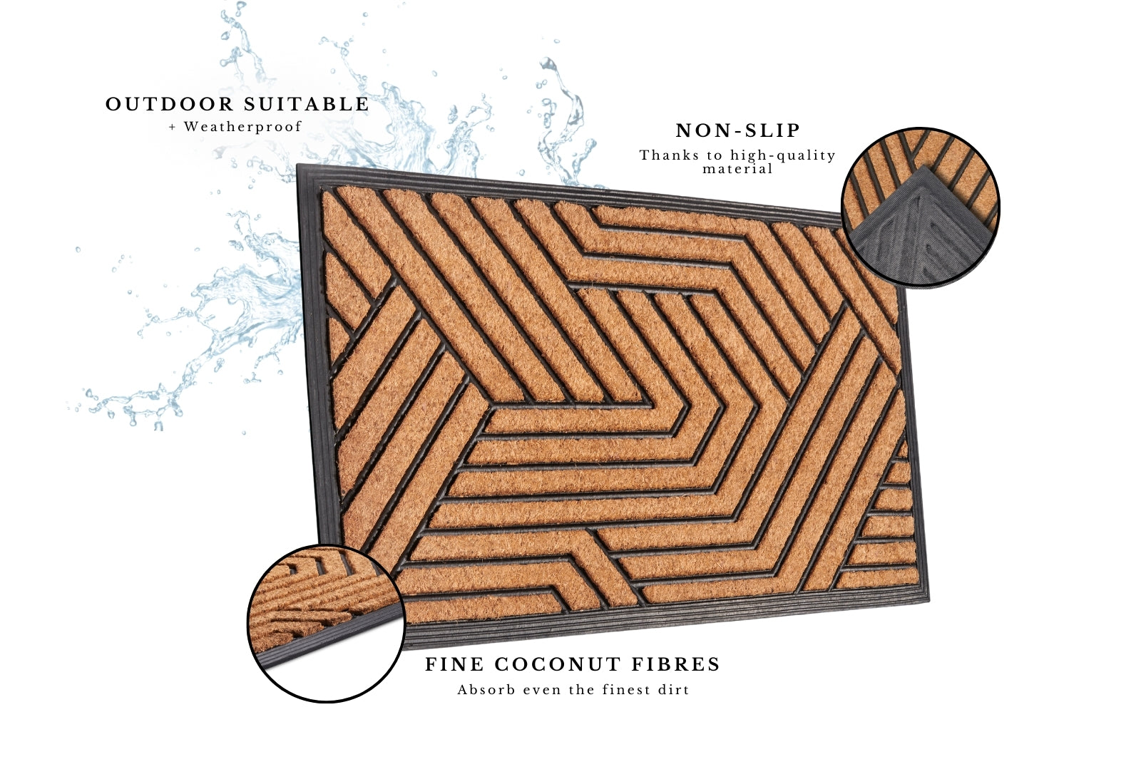 DÖRRMATTA GUMMI KOKOS - LABYRINT