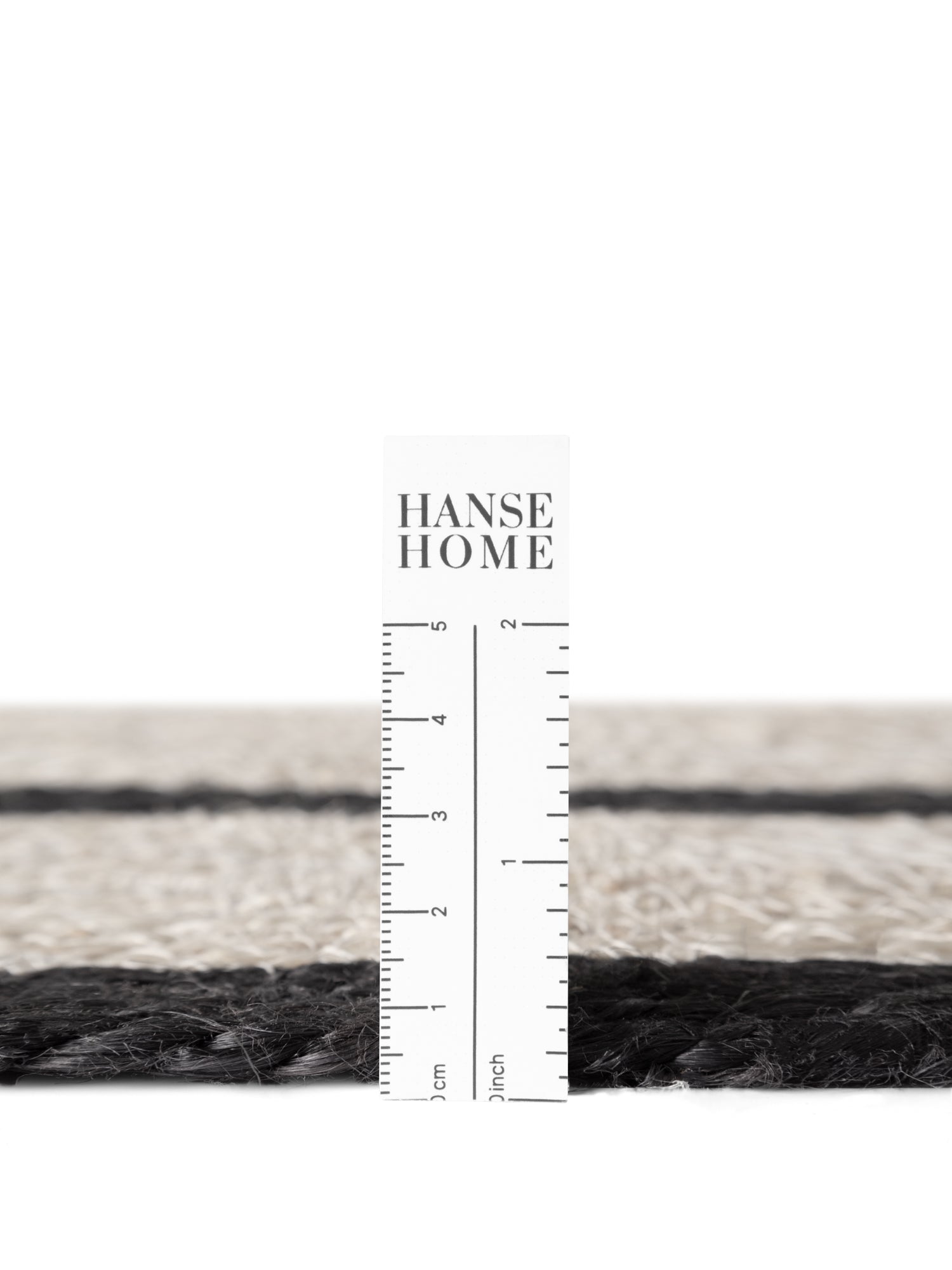 FLÄTAD JUTEMATTA LINA RUND, NATURLIG-ELFENBEN-SVART