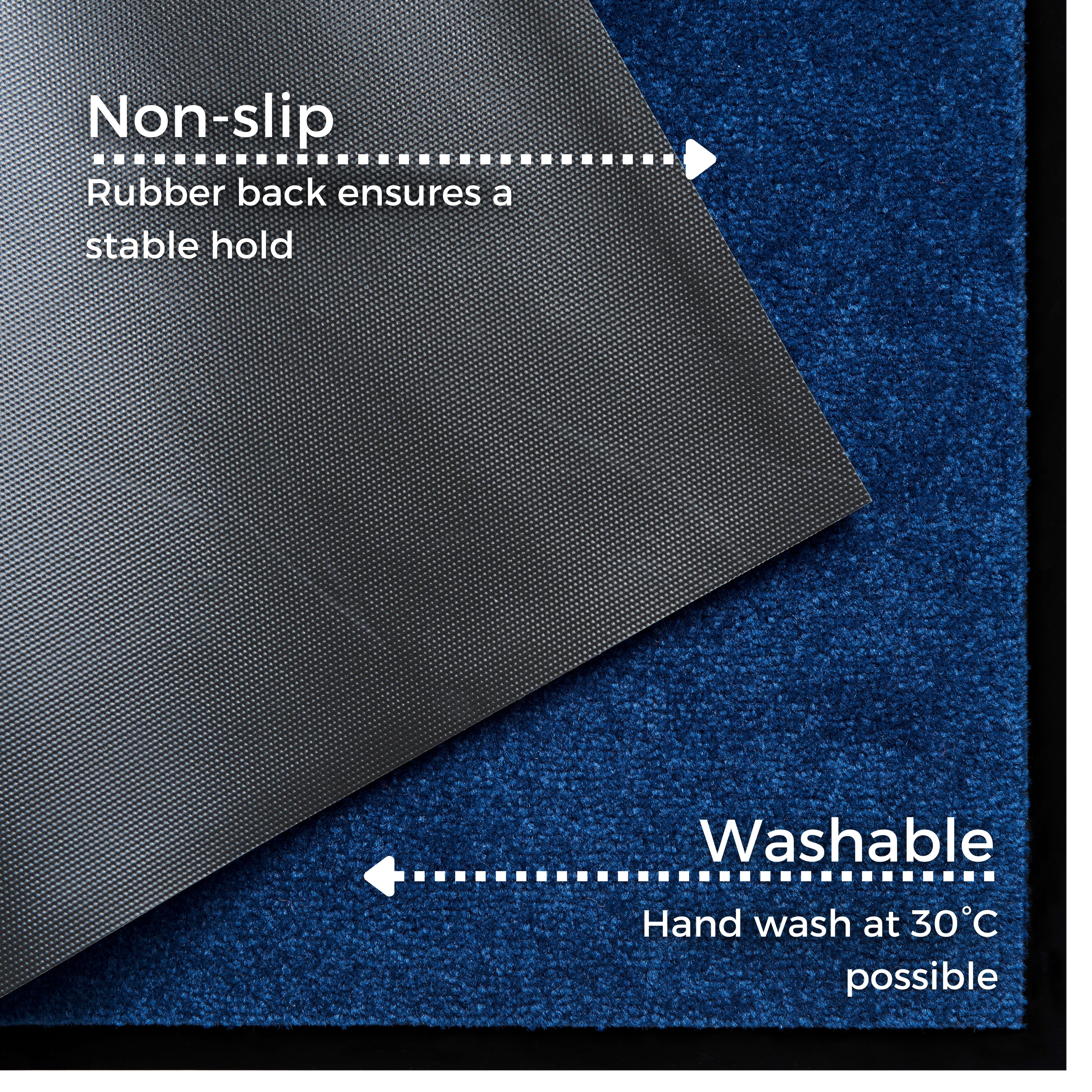 HANSE HOME DÖRRMATTA ENFÄRGAD, MARINBLÅ 104486