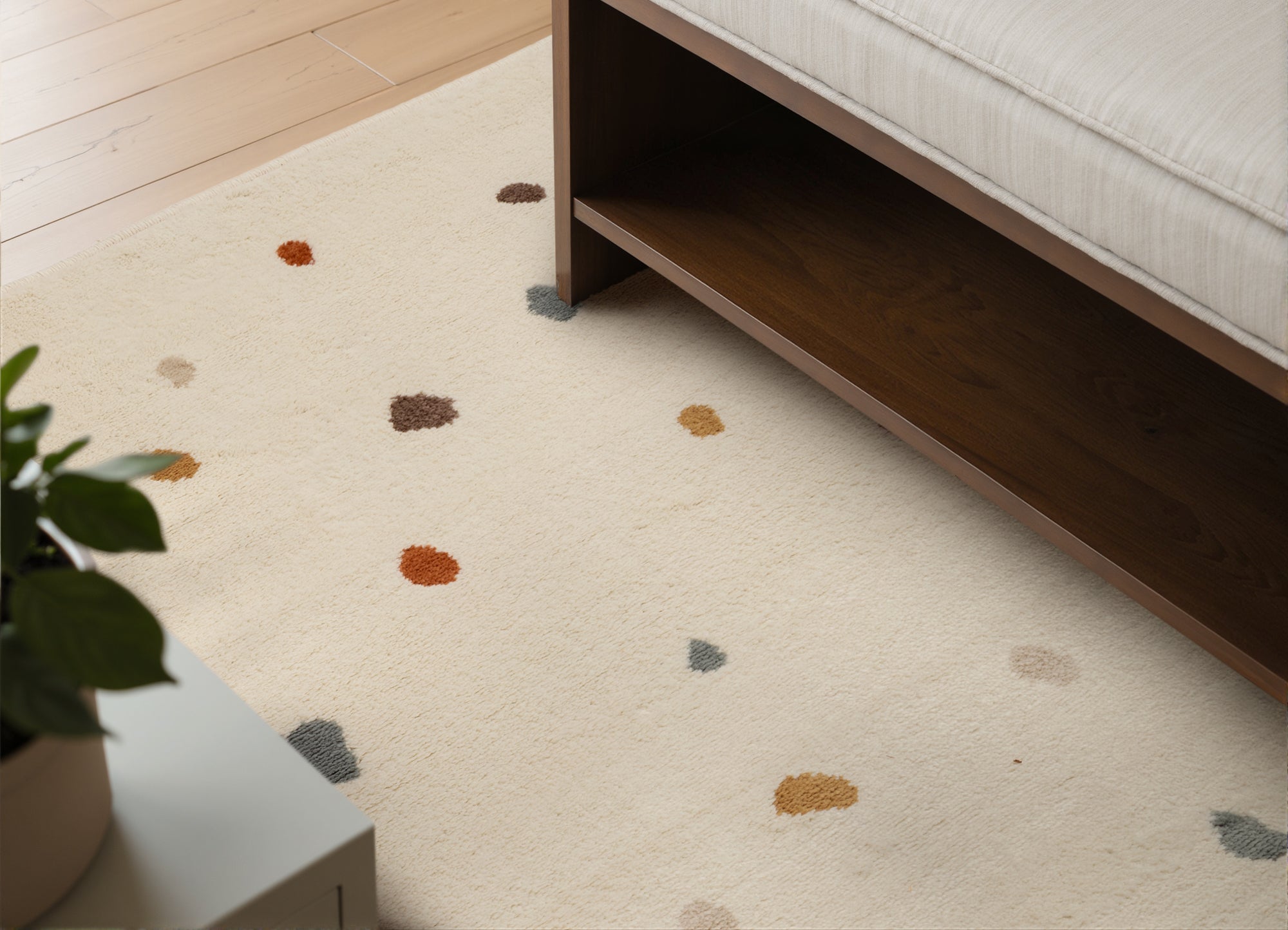 SAGOFILÉ, PRICKIG, CRÈME-FLERFÄRG 106210