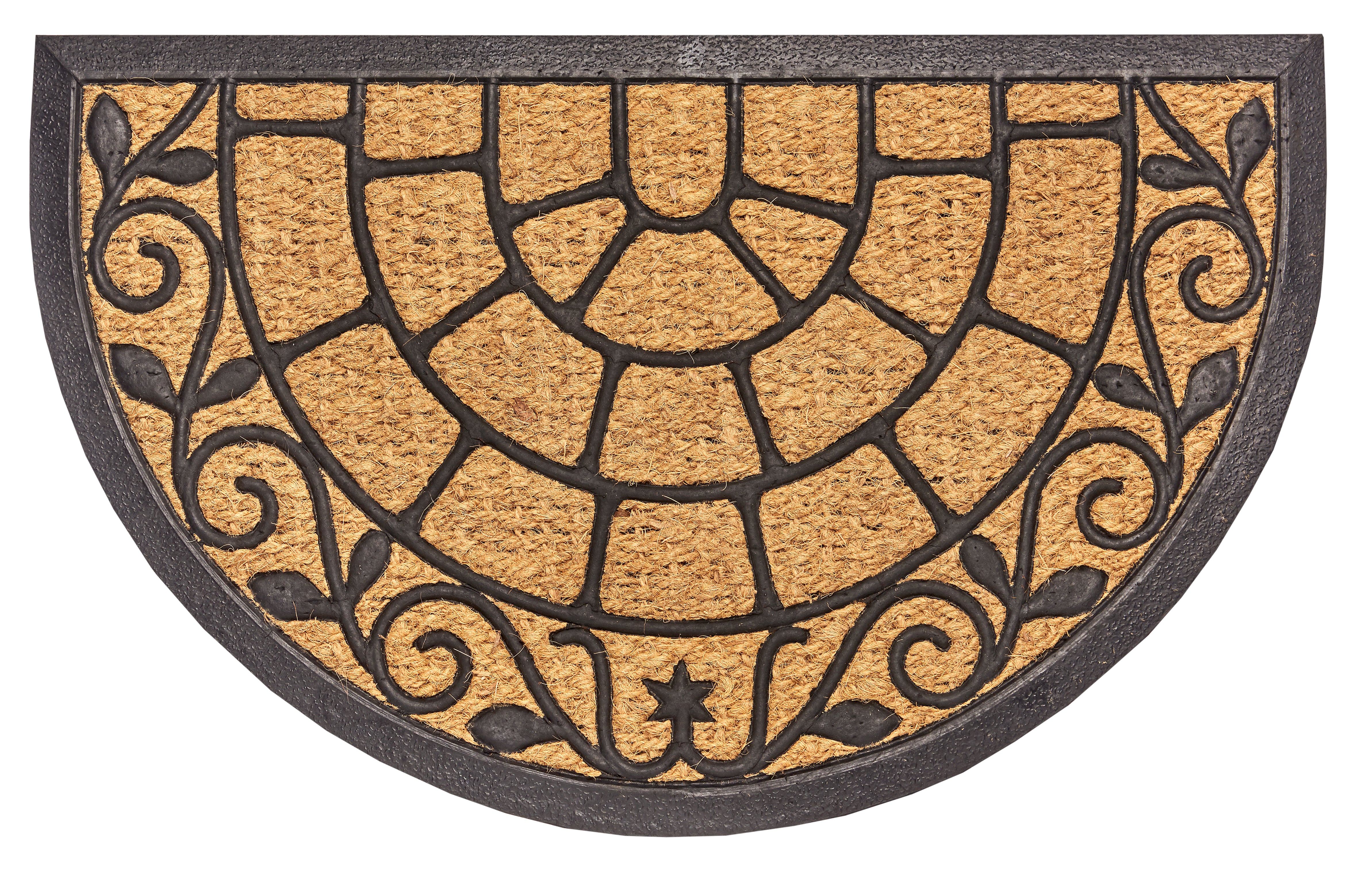 DÖRRMATTA GUMMI KOKOS - HALVRUND