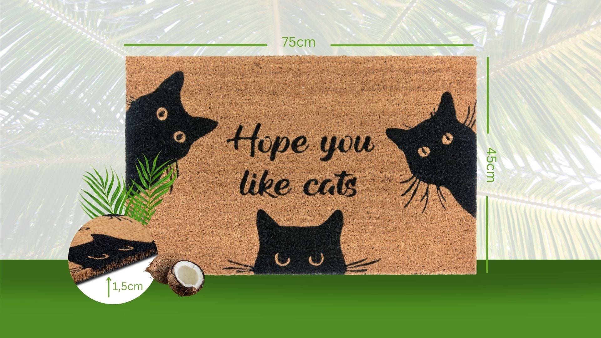 DÖRRMATTA KOKOS - KATTFLÄKT