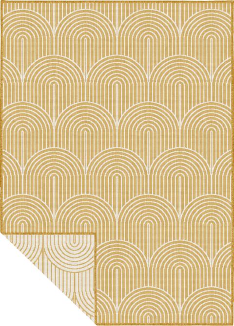 Plattvävd vändbar matta Pangli, ockra 105849