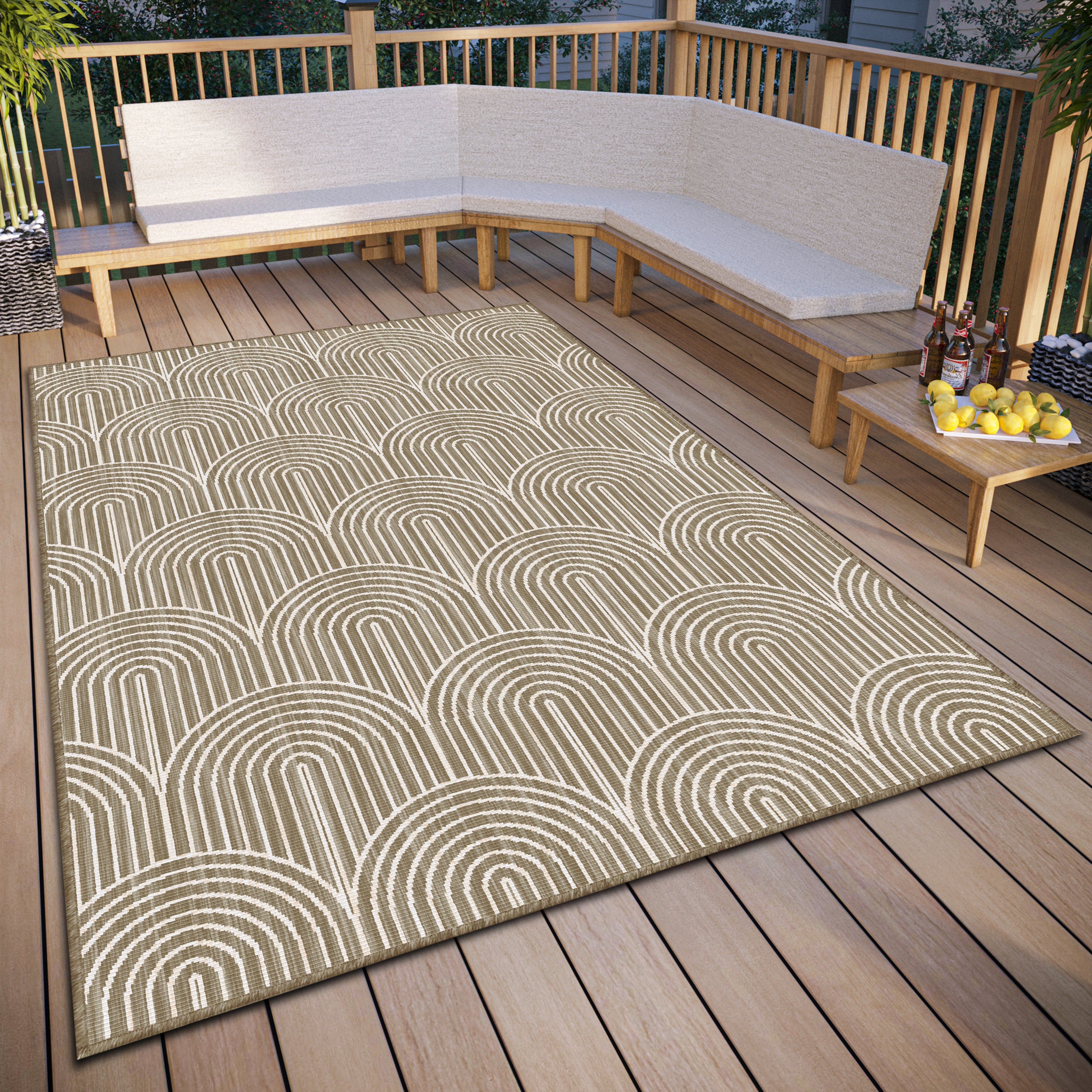 Plattvävd vändbar matta Pangli, linne 105850