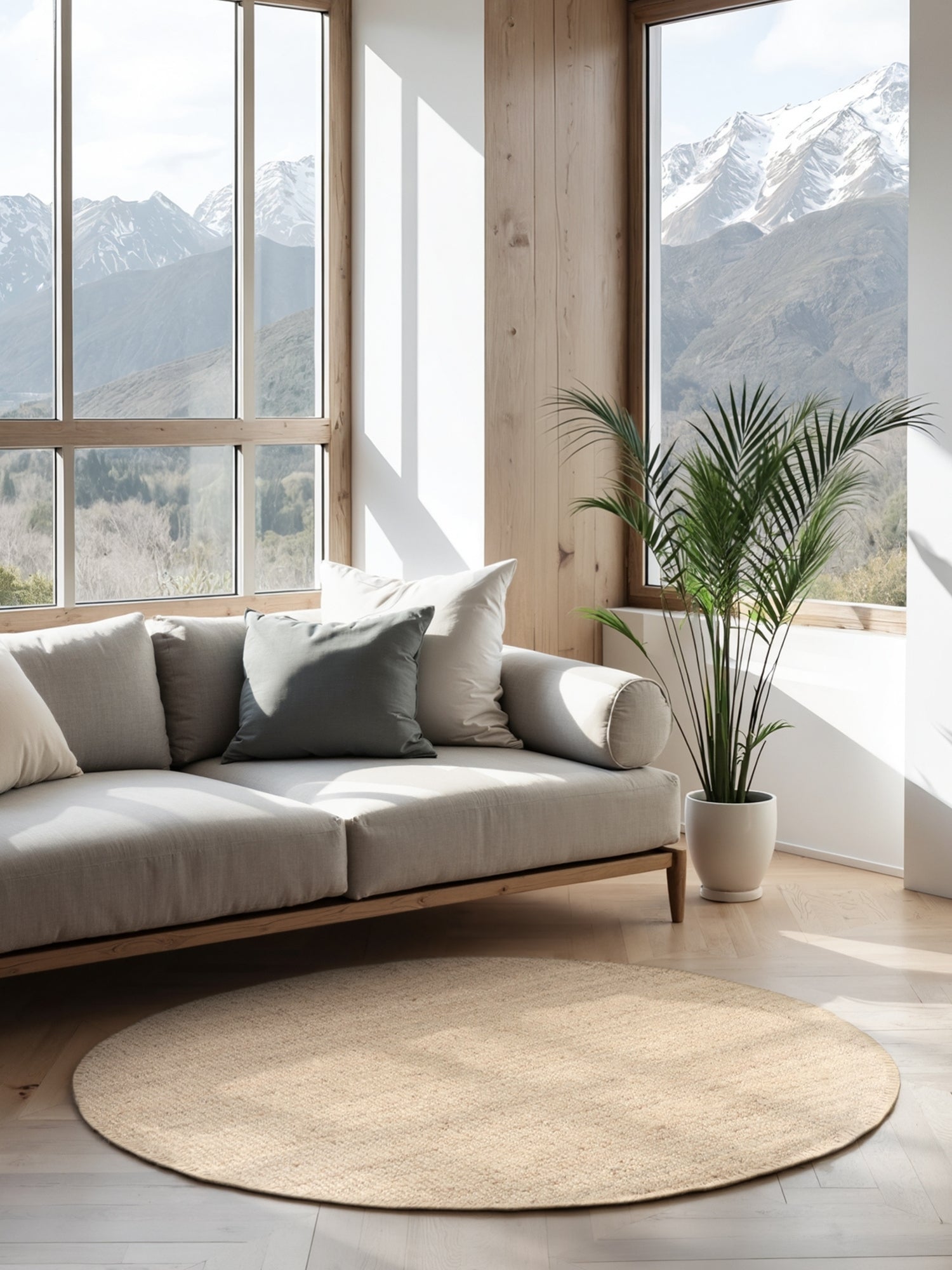 JANA RUND JUTEMATTA, 105973 NATURLIG ELFENBEN