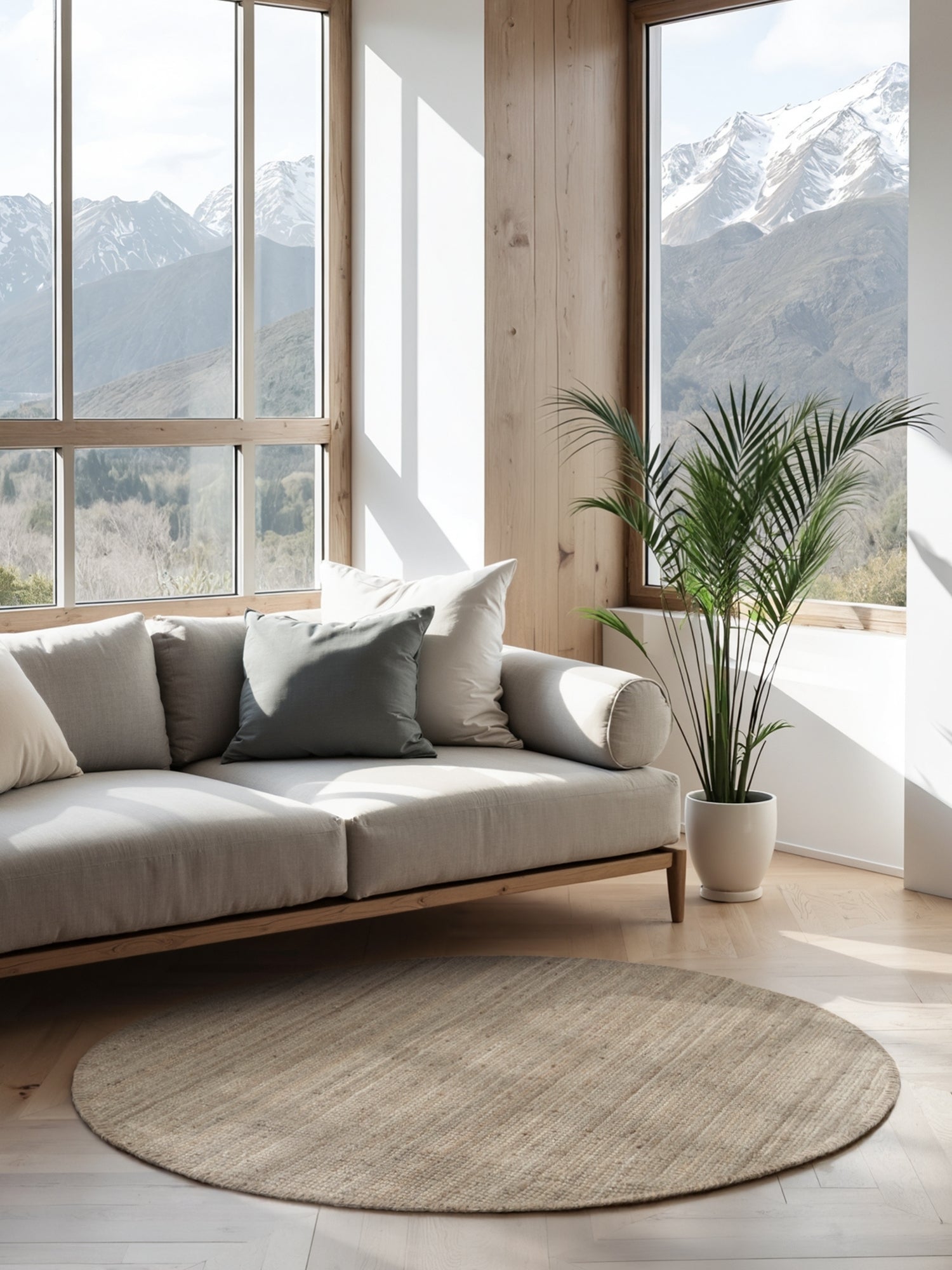 JANA RUND JUTEMATTA, 105975 NATURLIG-GRÅ-BRUN