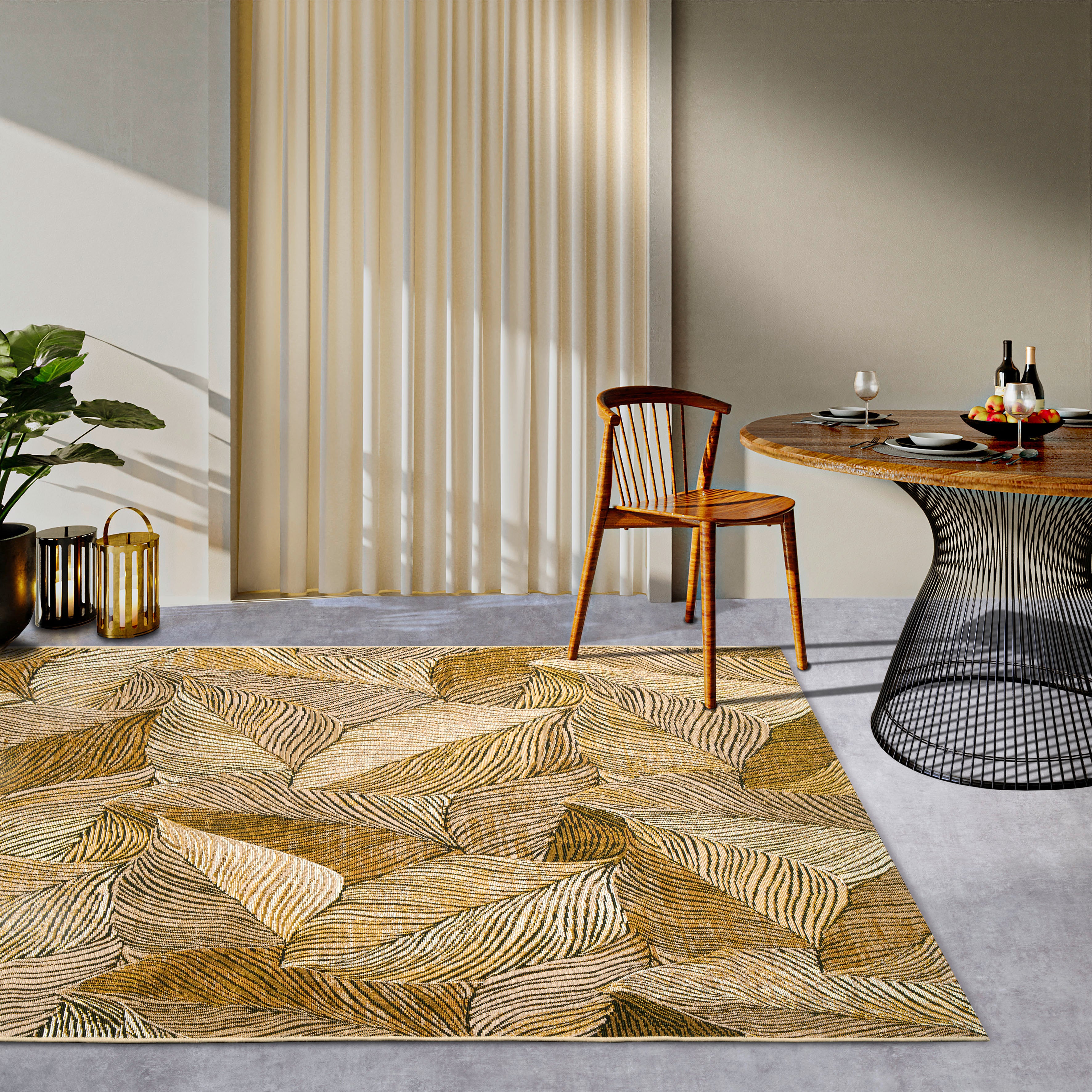 VILLEROY &amp; BOCH 106059 - INOMHUS- OCH UTOMHUSMATTA, EUGENE GULD-SVART