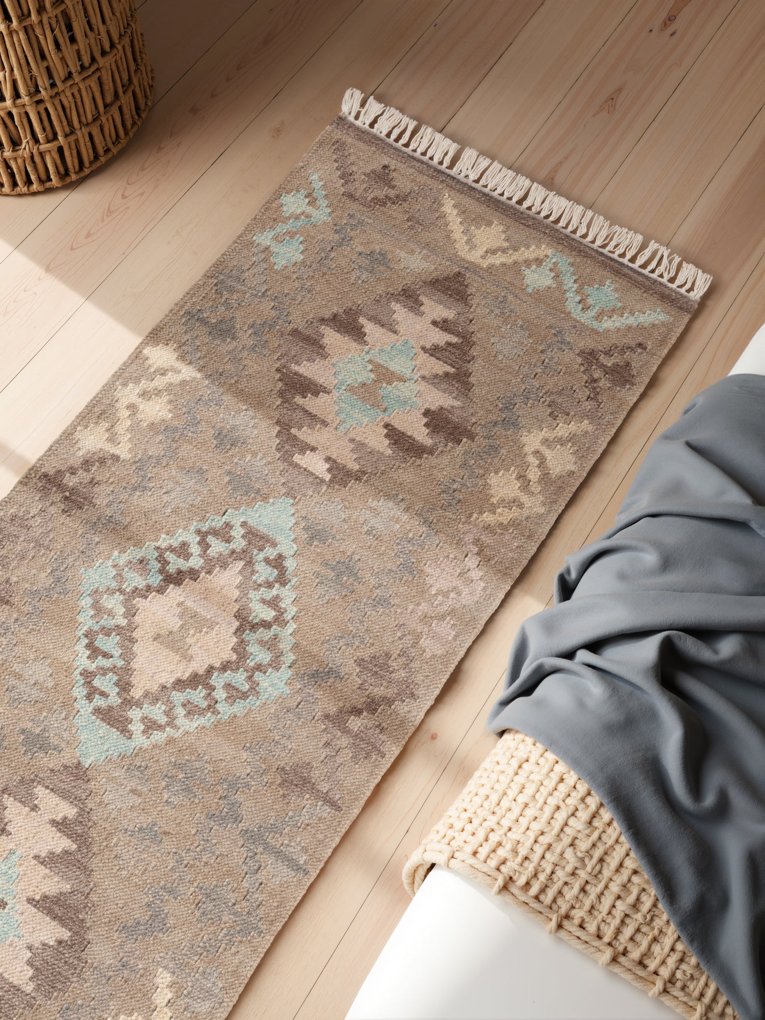 HANSE HOME KAMAL - AFGHAN KELIM MATTA, 106243 LJUSBLÅ