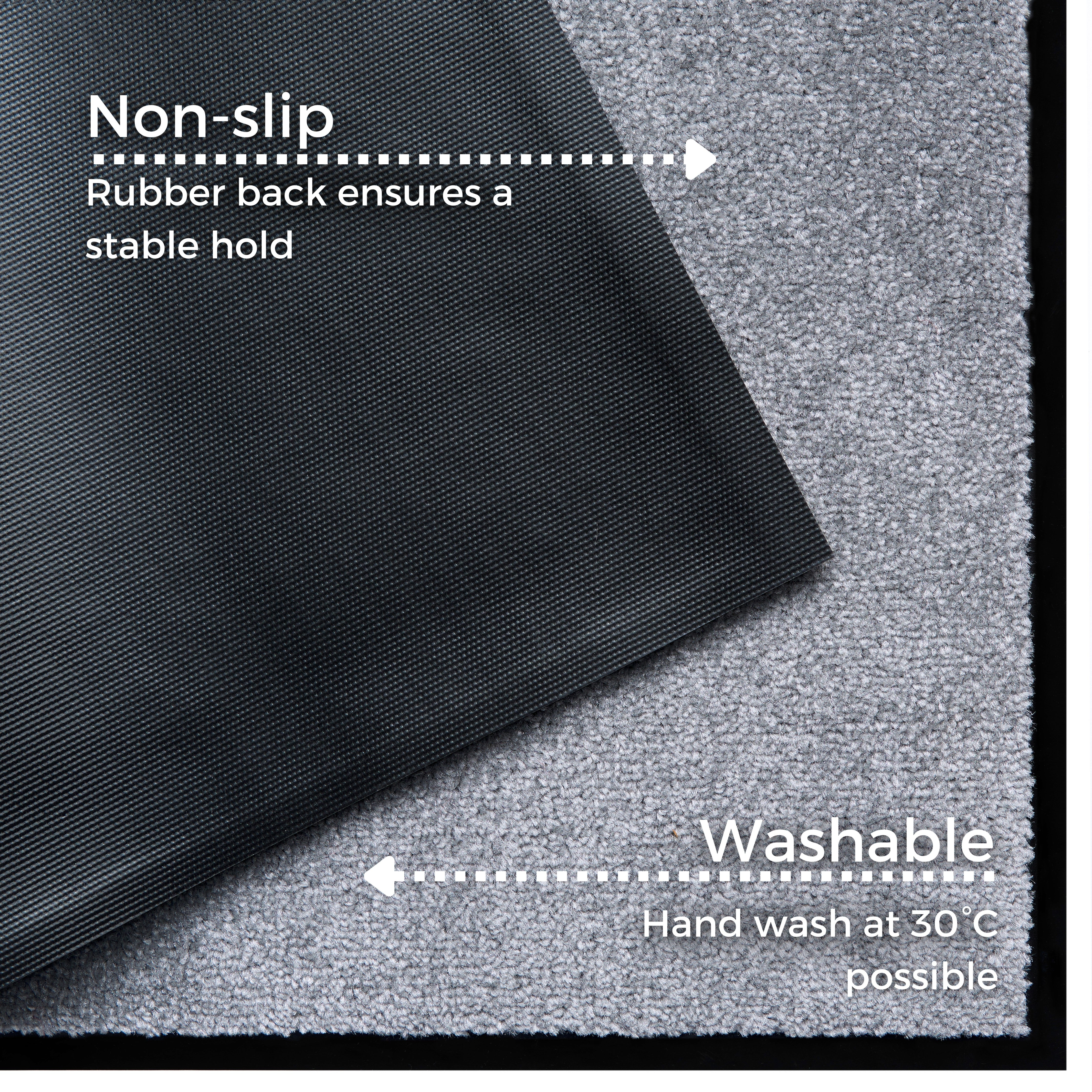 HANSE HOME DÖRRMATTA ENFÄRGAD, SILVER 104489