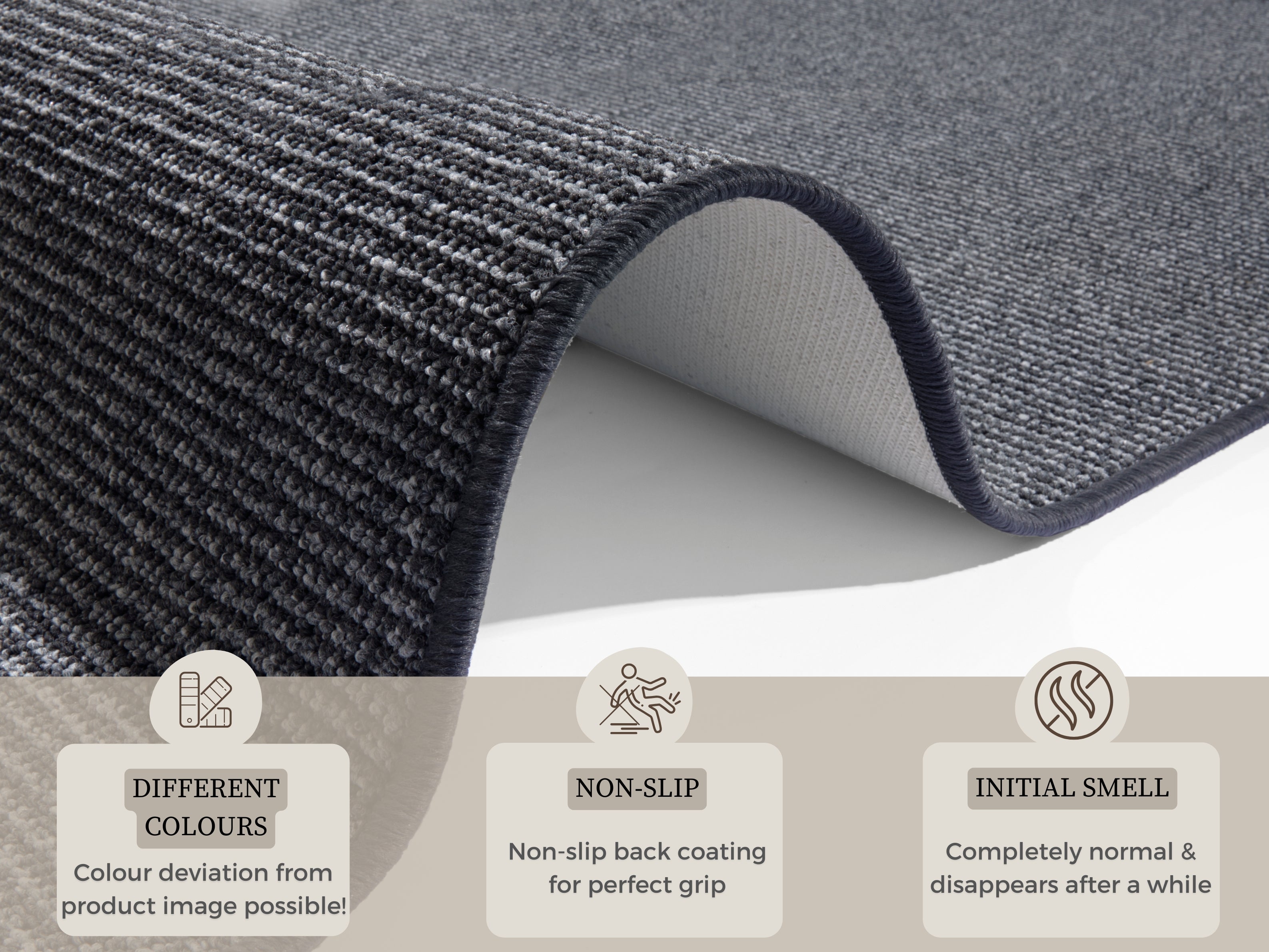 HANSE HOME BOUCLÉ ​​MATTA LÖPARE, ANTRACIT 104435