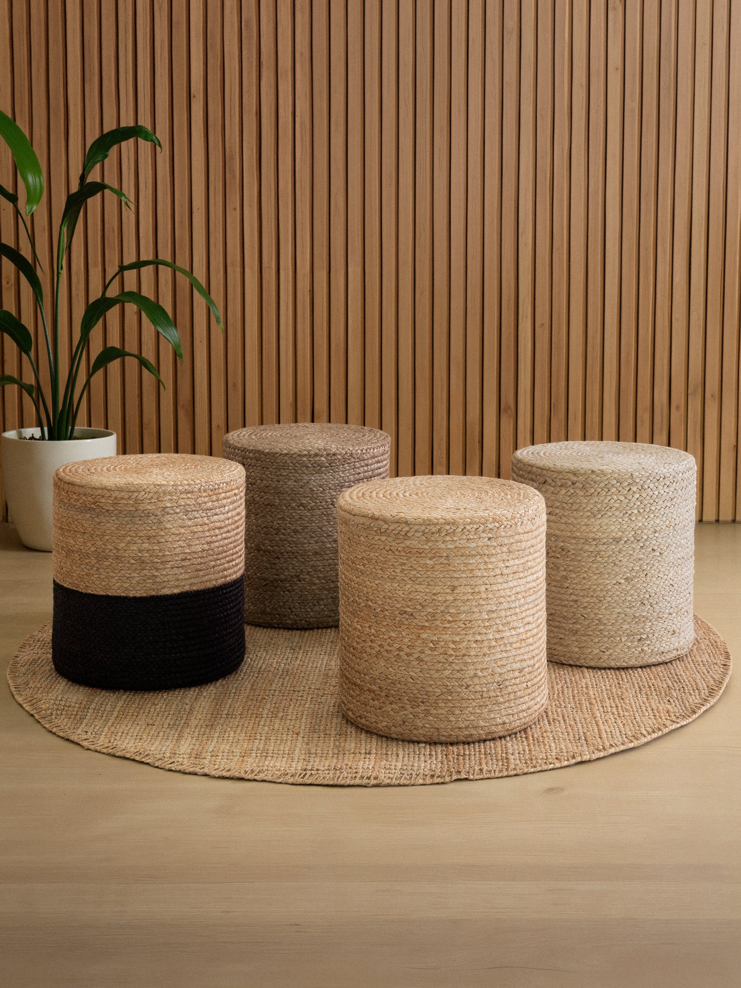JUTZA JUTE POUF, 106234 NATURLIGT GULD