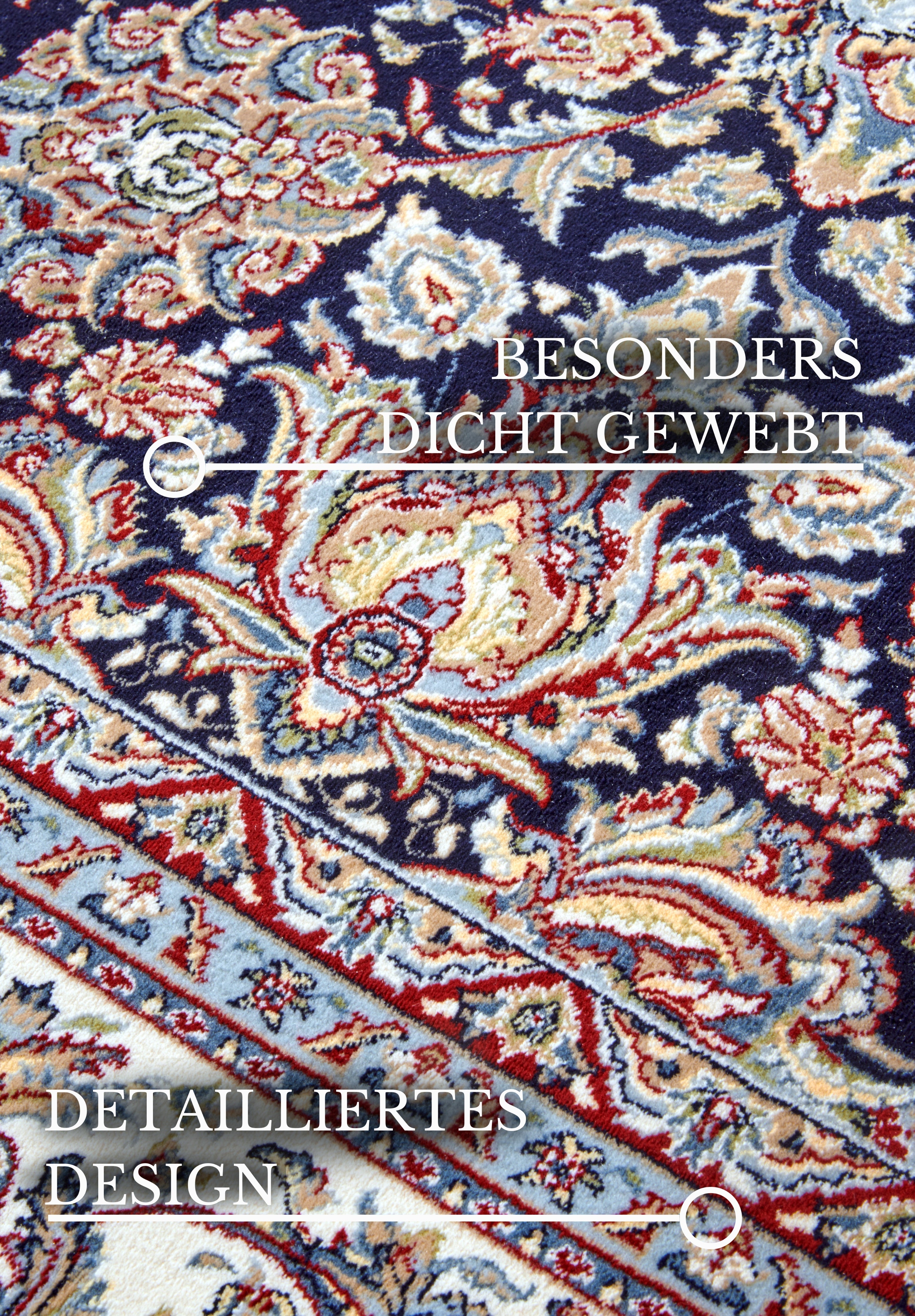 VILLEROY &amp; BOCH 106130 ORIENTALISK MATTA ALFRED, BLÅ-KRÄM