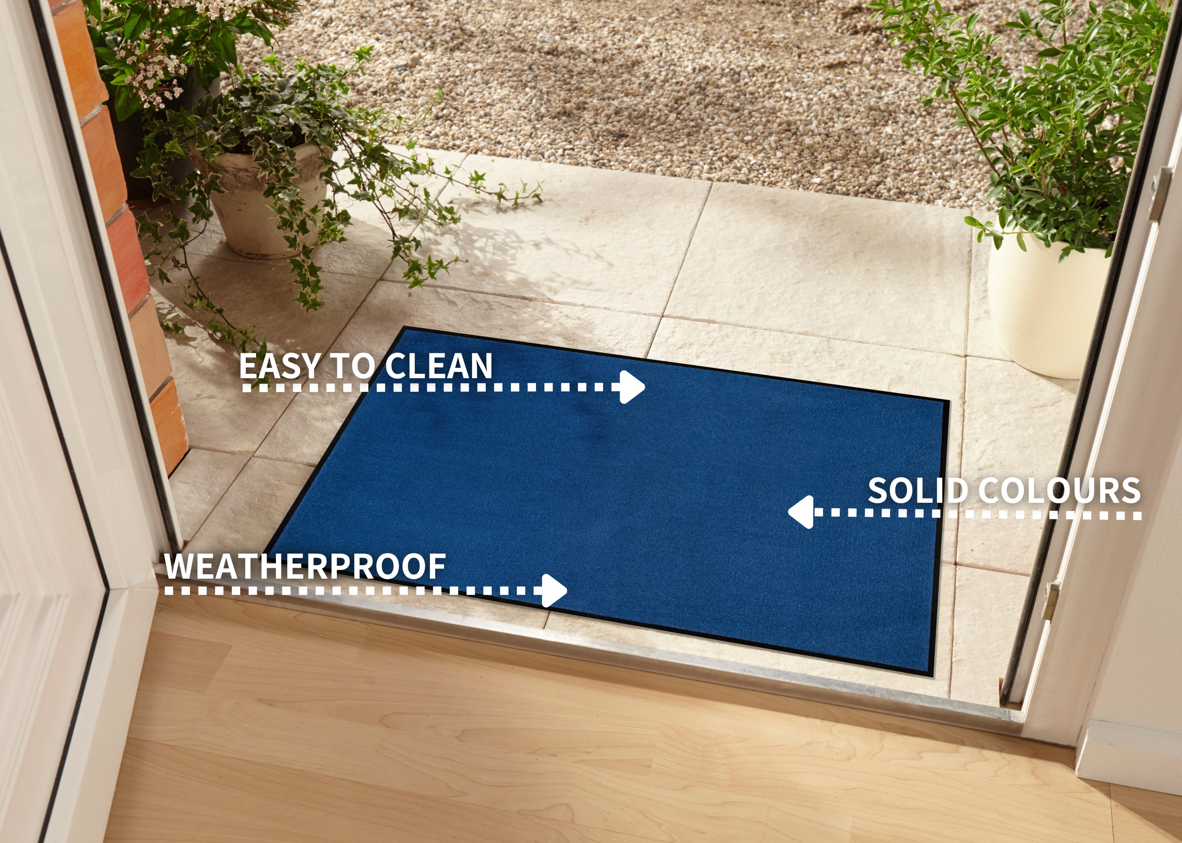 HANSE HOME DÖRRMATTA ENFÄRGAD, MARINBLÅ 104486