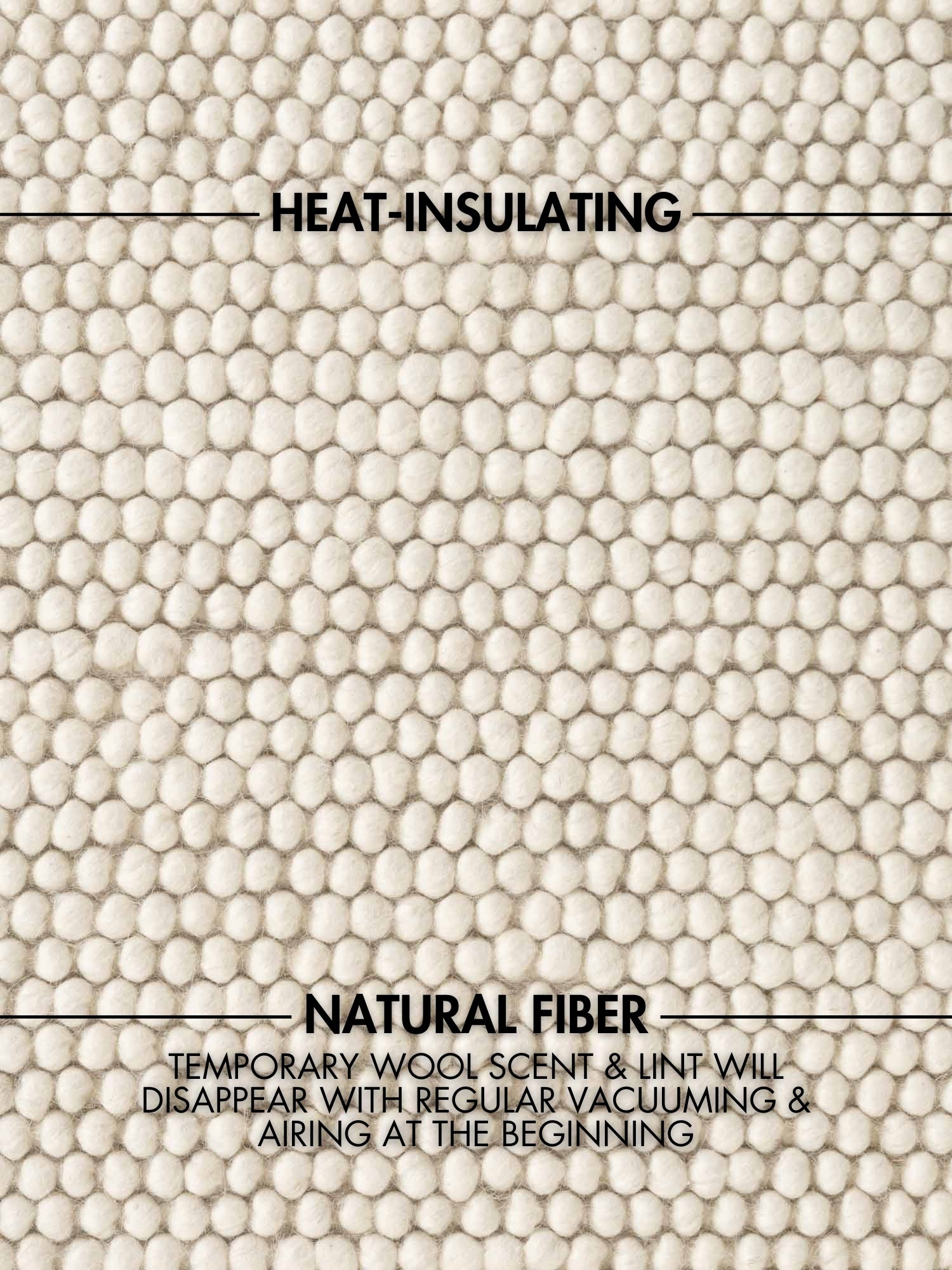 TED BAKER RICHMOND ULDTÆPPE DIANA, NATURLIG HVID