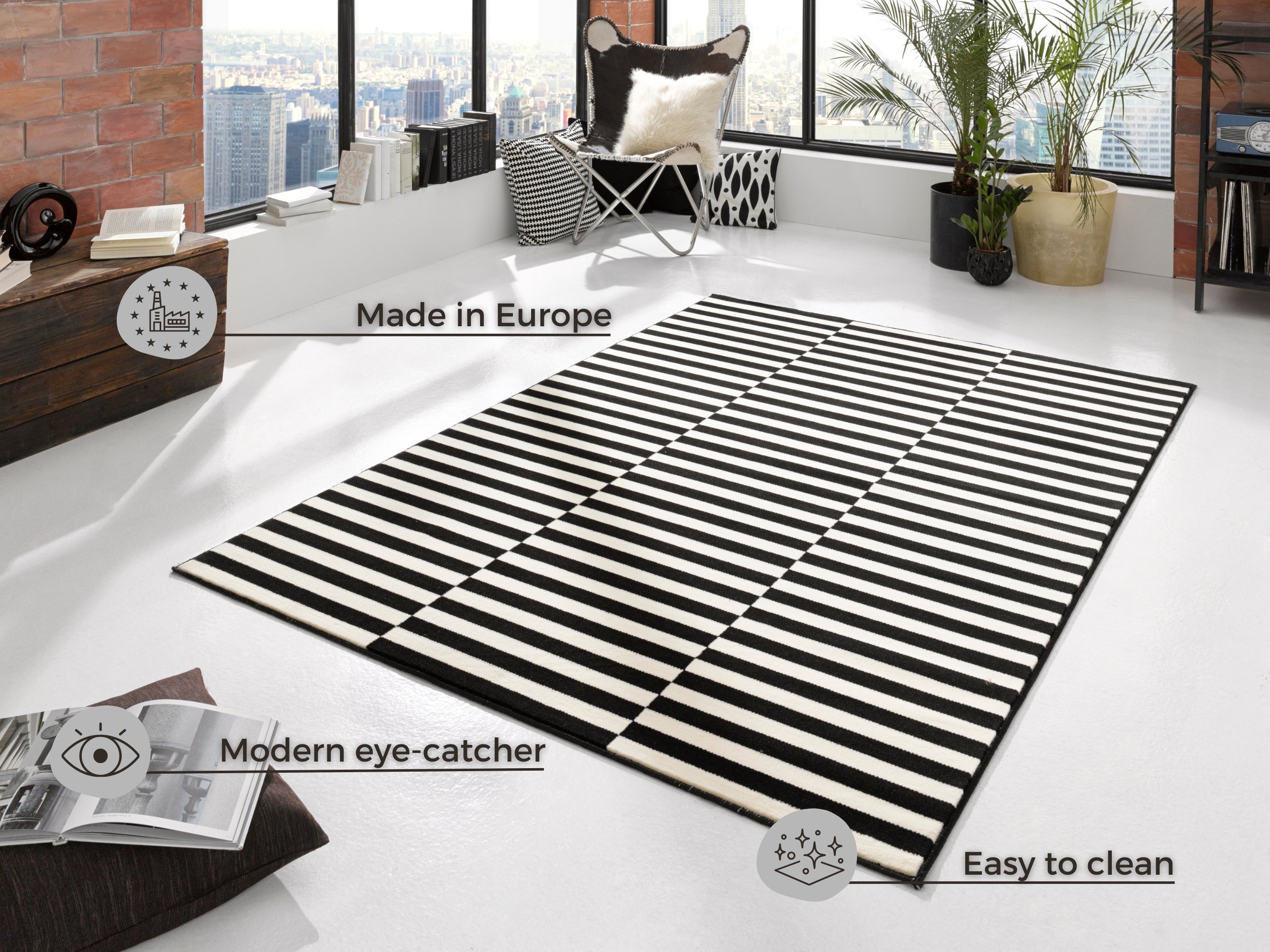 GLORIA MATTA, SVART-KRÄMFÄRGAD 102408