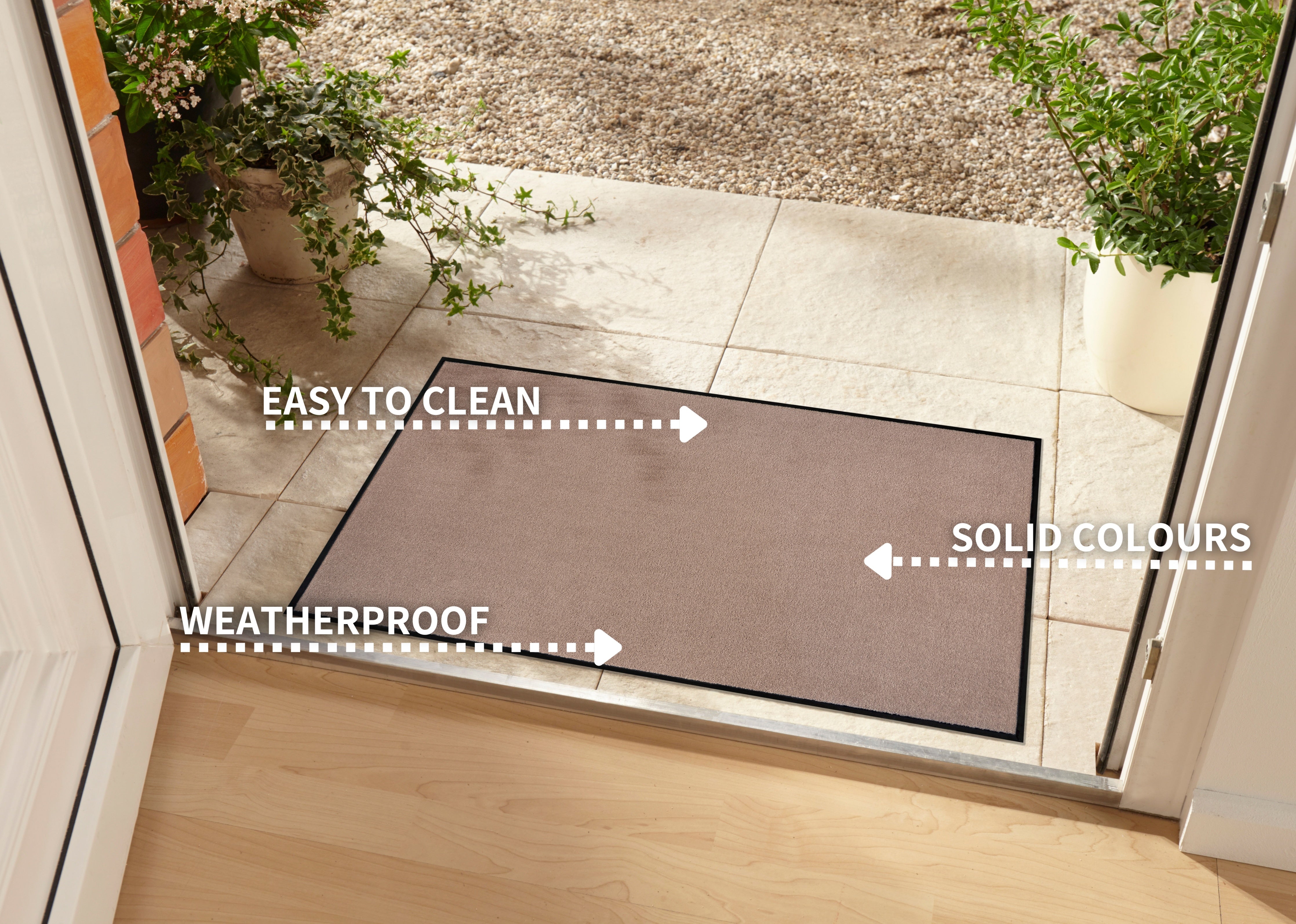 HANSE HOME DÖRRMATTA ENFÄRGAD, BEIGE 104485