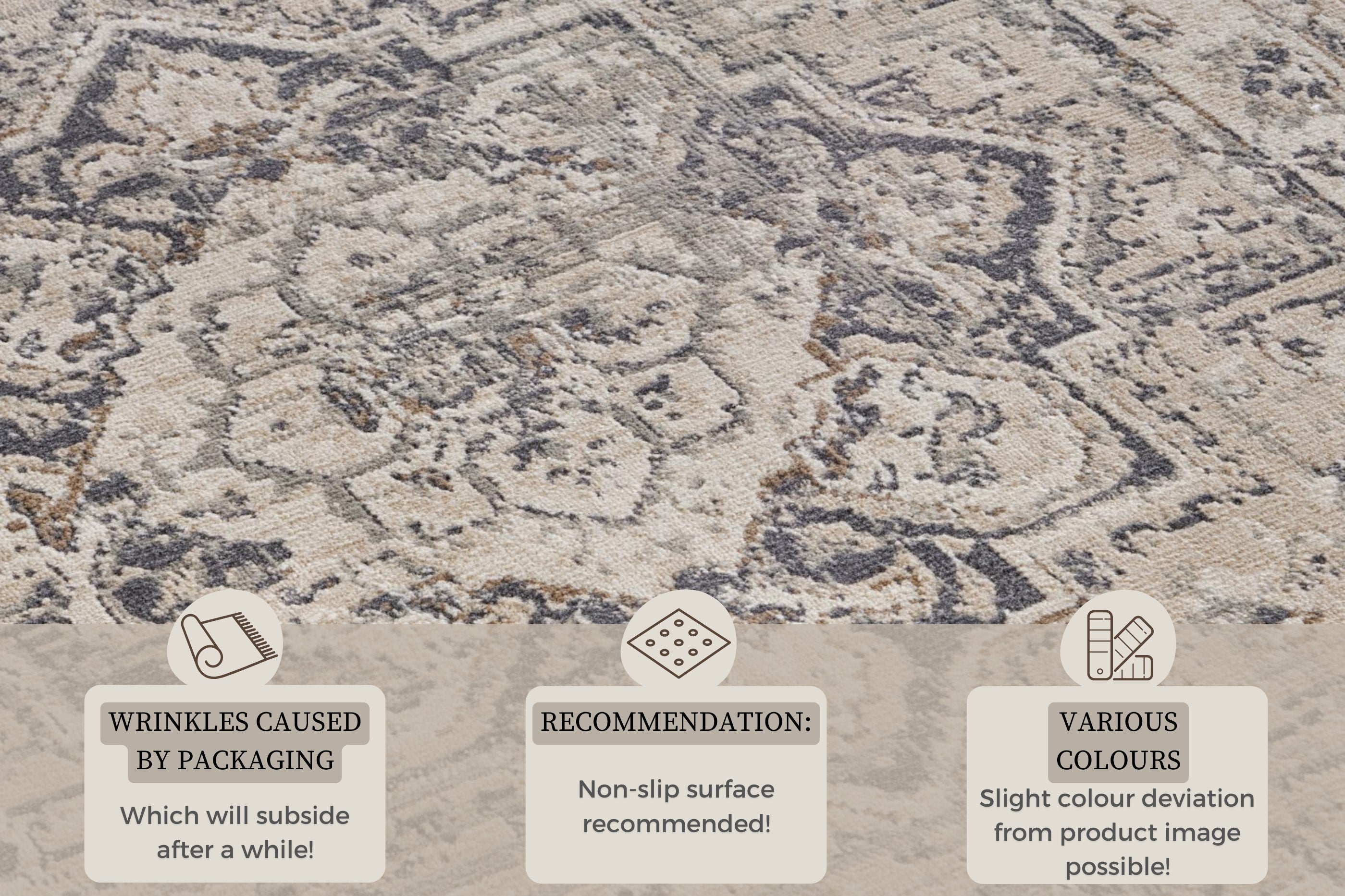 TERRÄNGMATTA, KRÄMGRÅ 105596