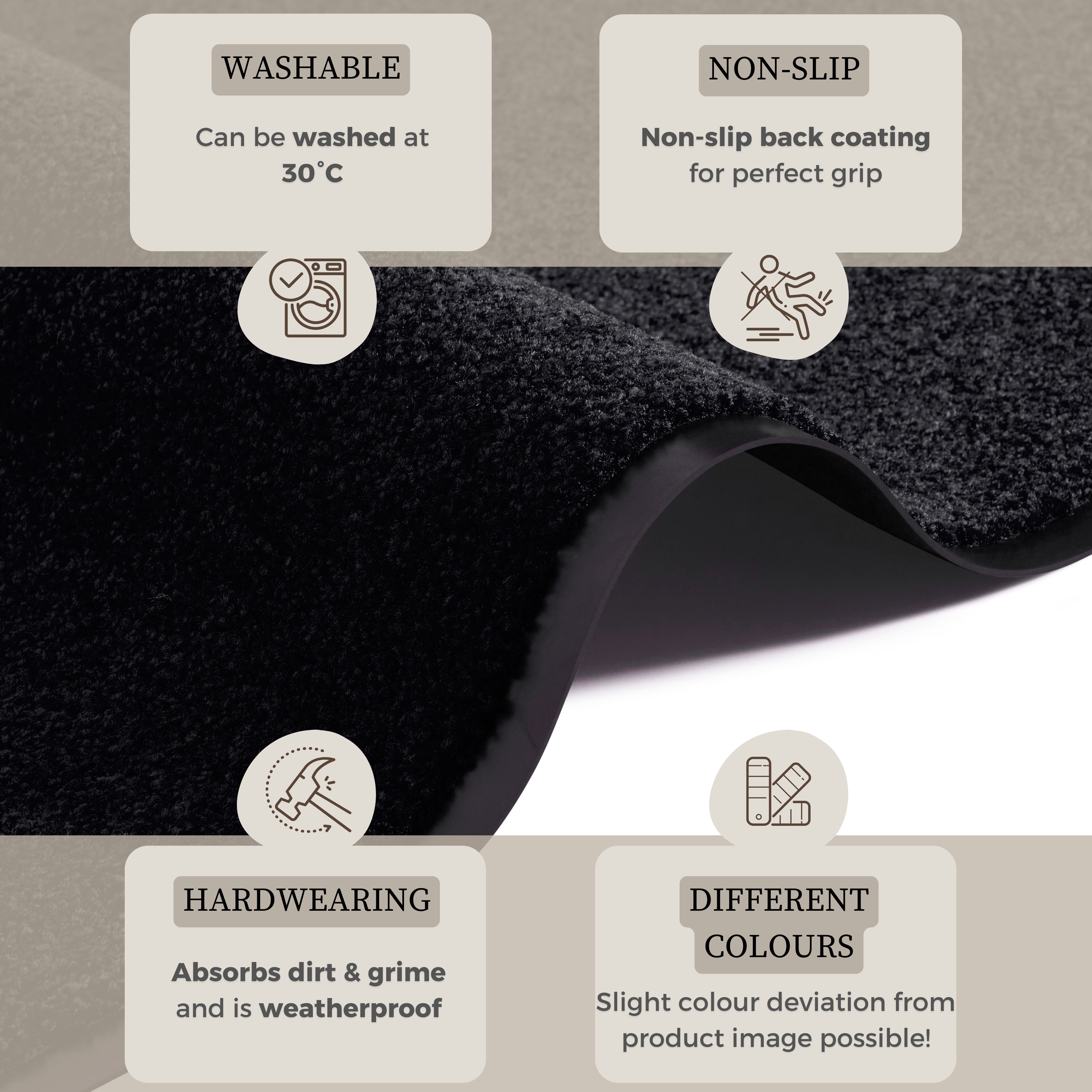 DÖRRMATTA TVÄTT &amp; RENGÖR, SVART 102011