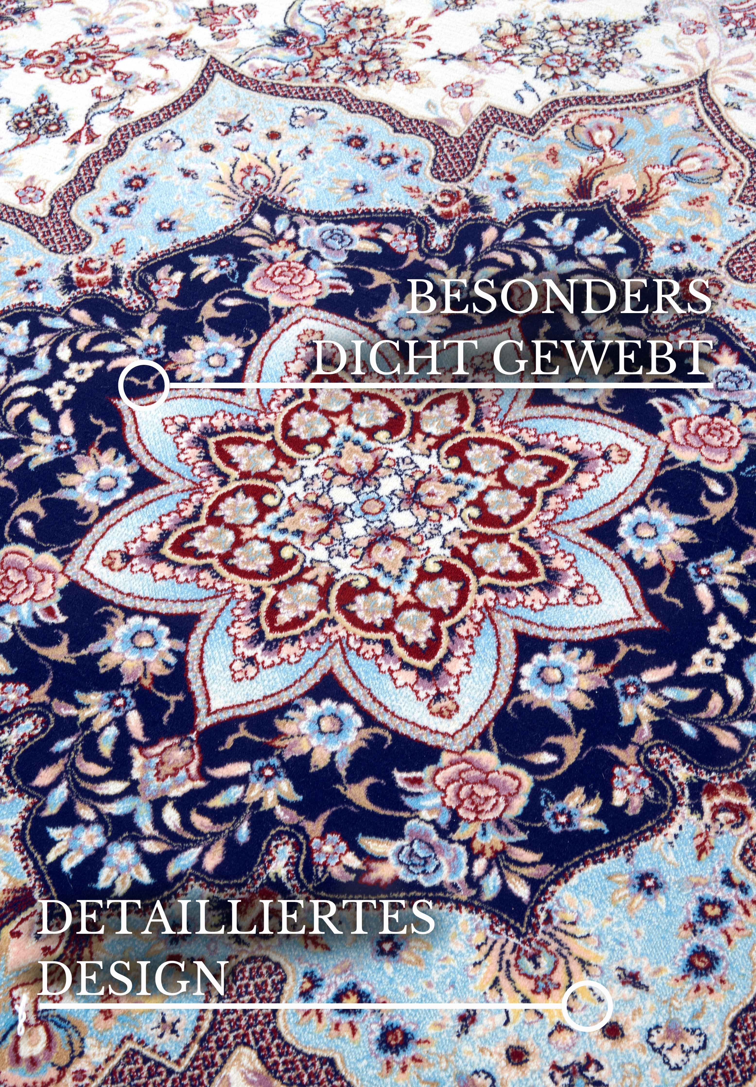 VILLEROY &amp; BOCH 106125 ORIENTALISK MATTA, ETIENNE BLÅ-KRÄM