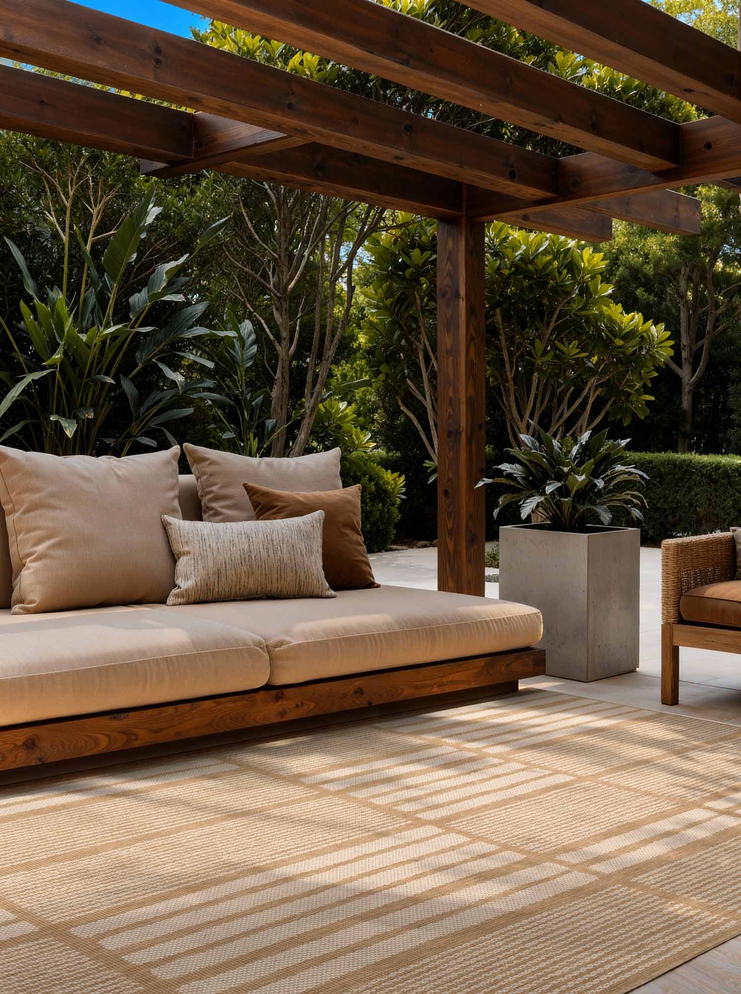 TED BAKER HARINGEY PLATTVÄVD MATTA, ALLINGTON JUTE-VIT