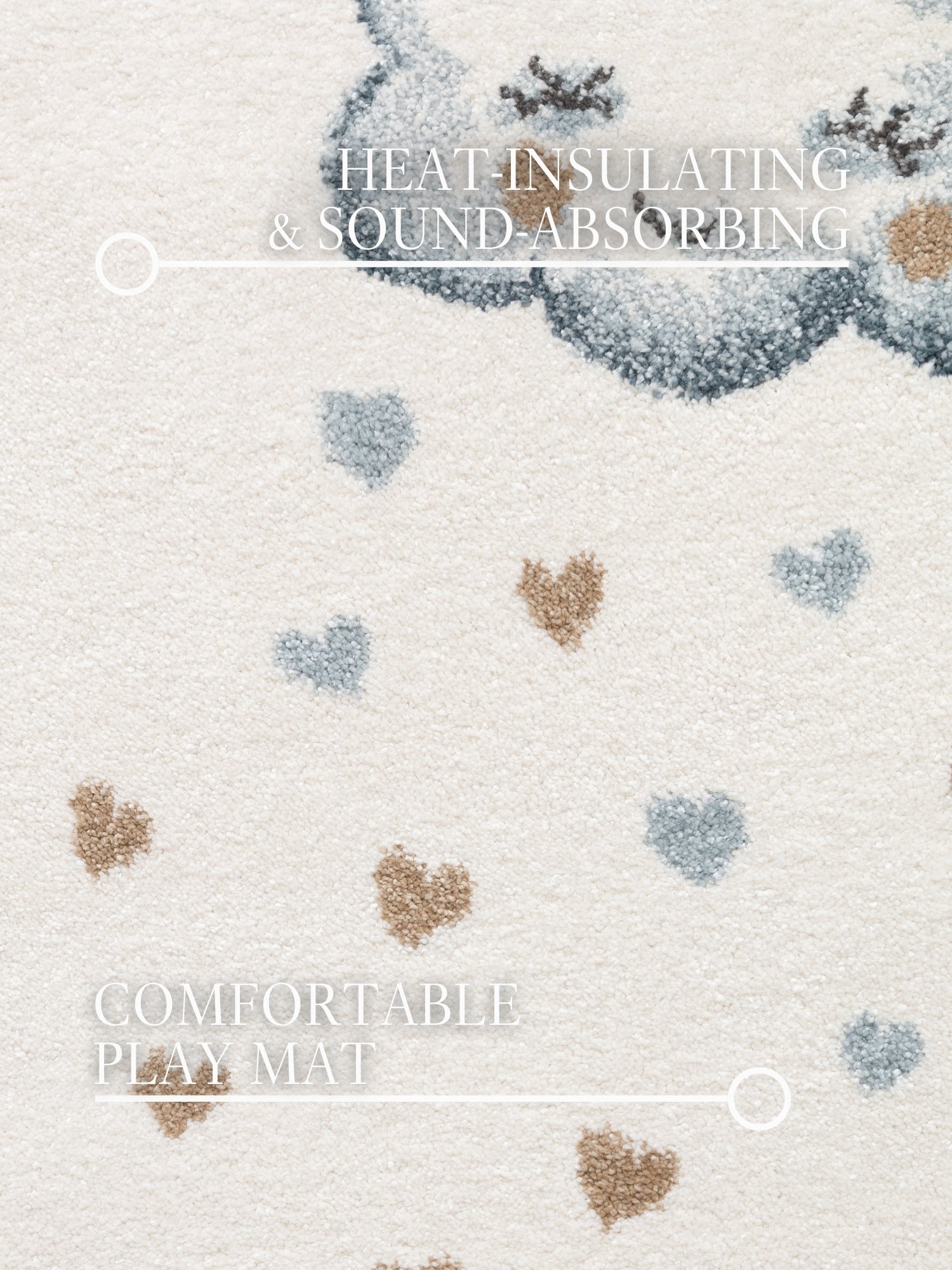 VILLEROY &amp; BOCH BOHO KIDS RUND BARNFILT - ELEFANTREGNBÅGE, CRÈME MULTI 106304