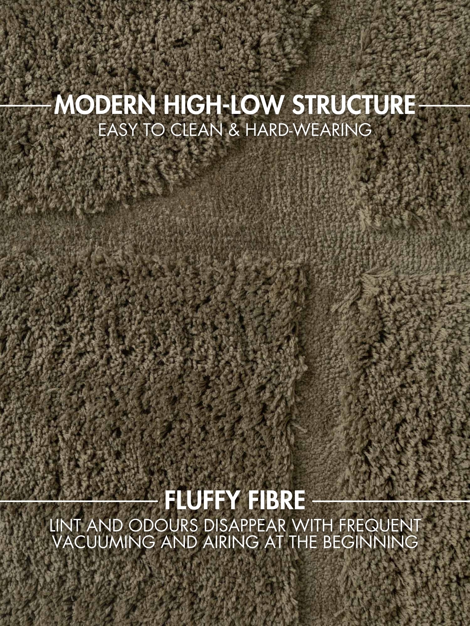 TED BAKER LAMBETH HØJLUVET TÆPPE JASPER, GRØN