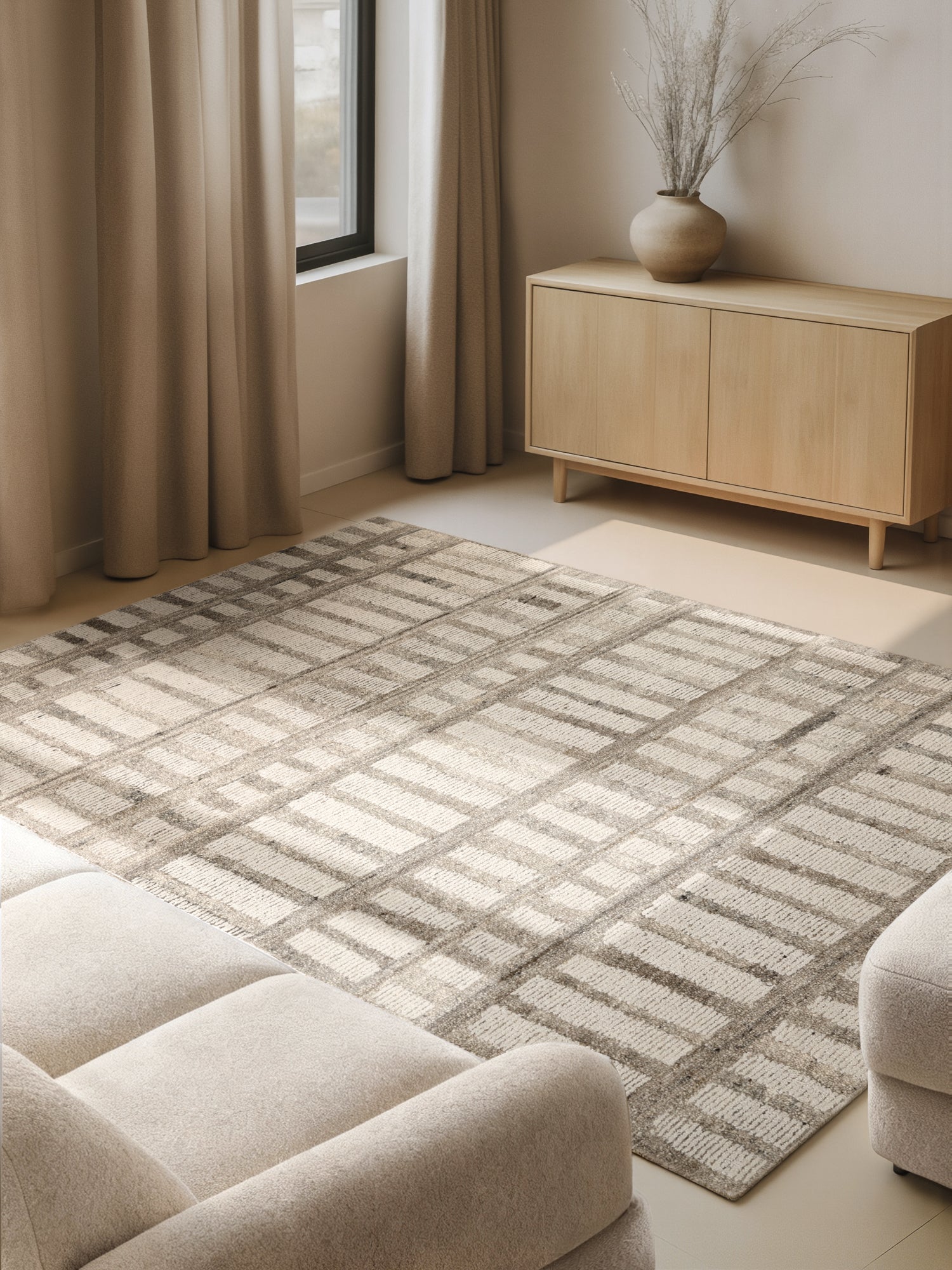 VIKOSA BOHO 1.0 ULLMATTA LINARA, NATURLIG KRÄMBRUN