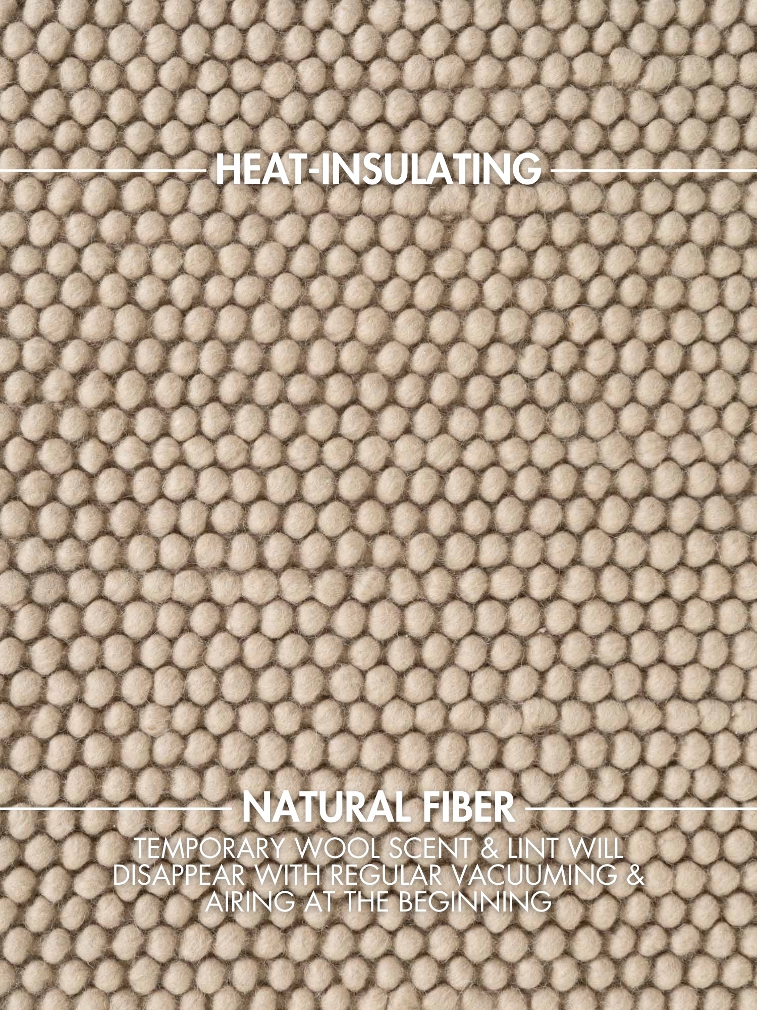 TED BAKER RICHMOND ULDTÆPPE DIANA, LYS BEIGE