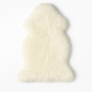 ÄKTA NYZEELANDSK LAMMSKINN, NATURVITT