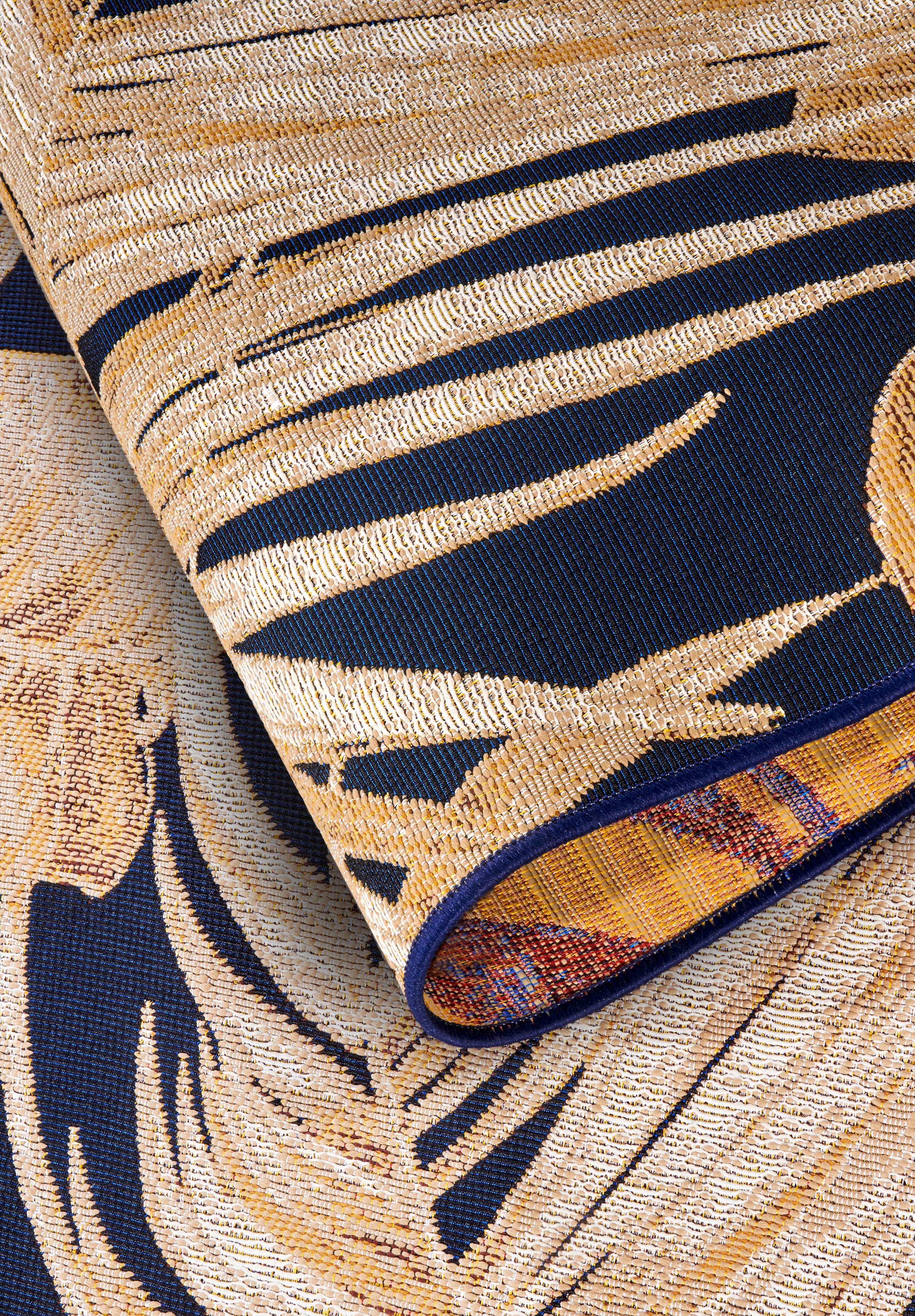 VILLEROY &amp; BOCH 106061 - INOMHUS- OCH UTOMHUSMATTA, OKTAVIE MÖRKBLÅ-GULD