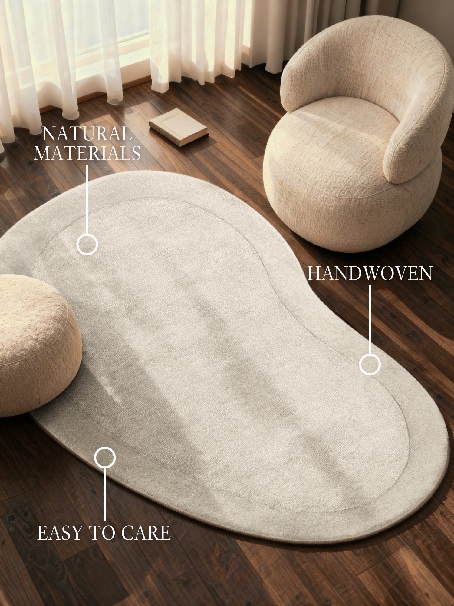 VILLEROY &amp; BOCH 1812 ULLFILT - EKOLOGISK FORM KARI, NATURLIG-KRÄM