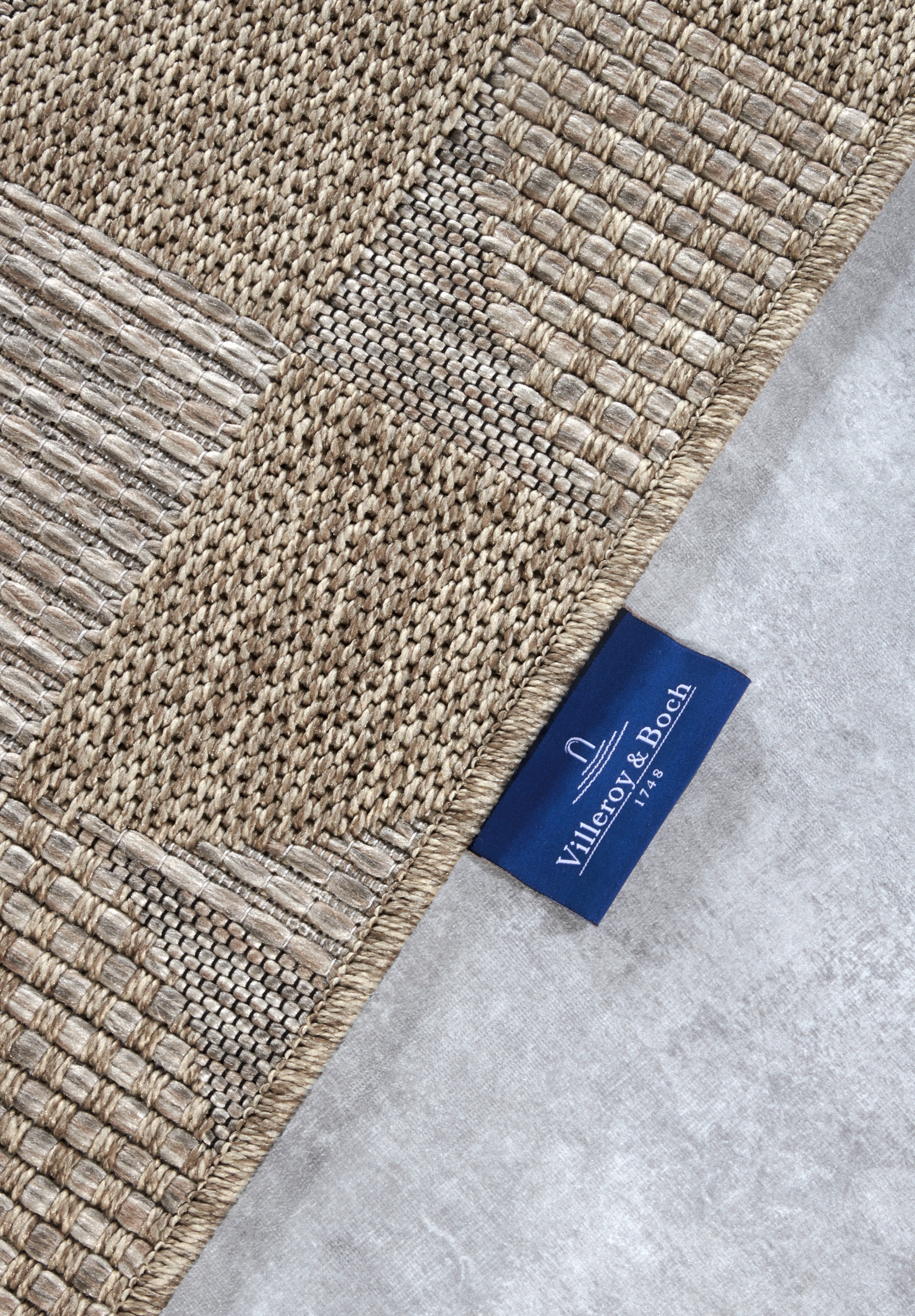 VILLEROY &amp; BOCH 106078 INOMHUS- OCH UTOMHUSMATTA MARGARETHA, NATURBRUN