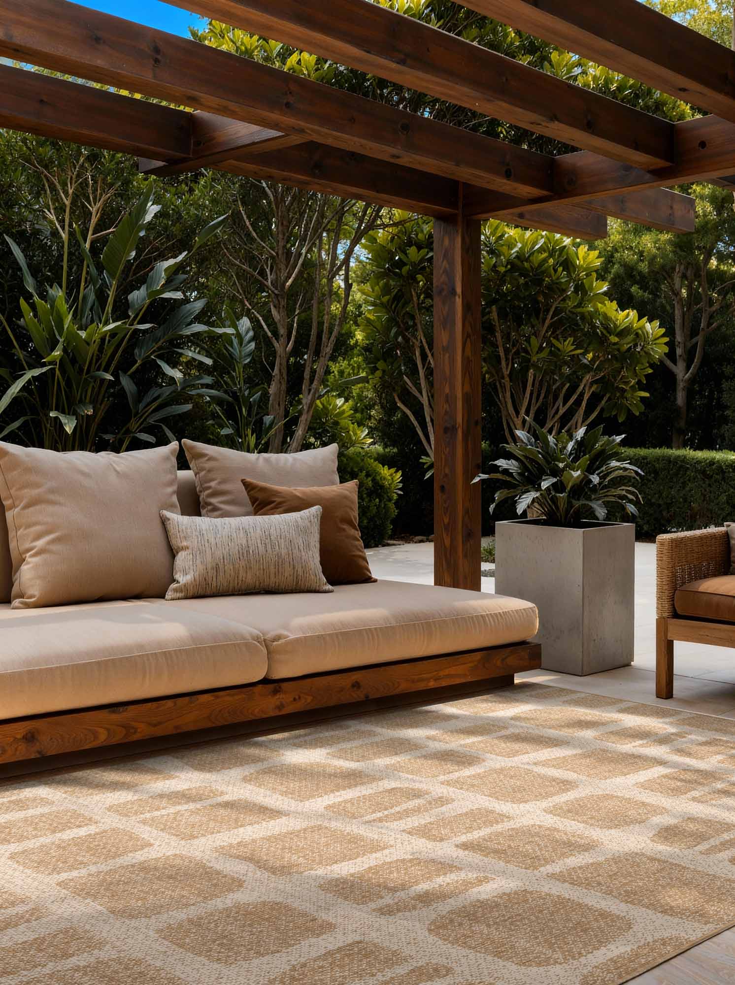 TED BAKER HARINGEY PLATTVÄVD MATTA, RUSKIN JUTE VIT