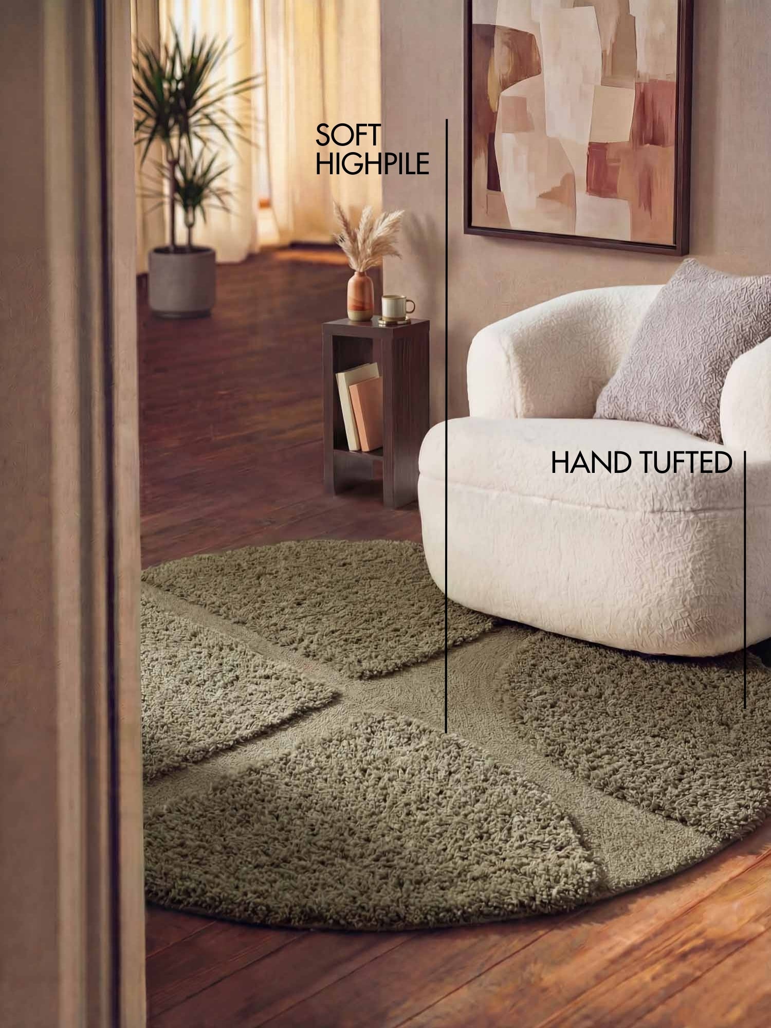 TED BAKER LAMBETH HØJLUVET TÆPPE JASPER, GRØN