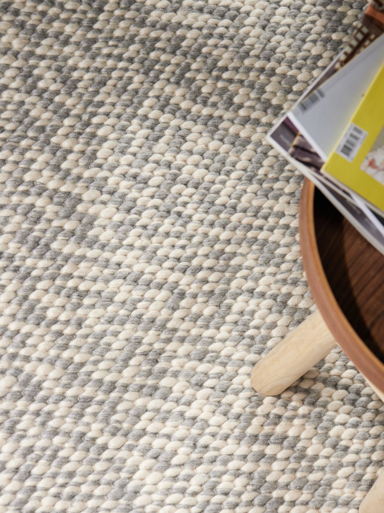 ELLE DECORATION LYON ULLMATTA, BÖNOR NATURLIG KRÄMGRÅ