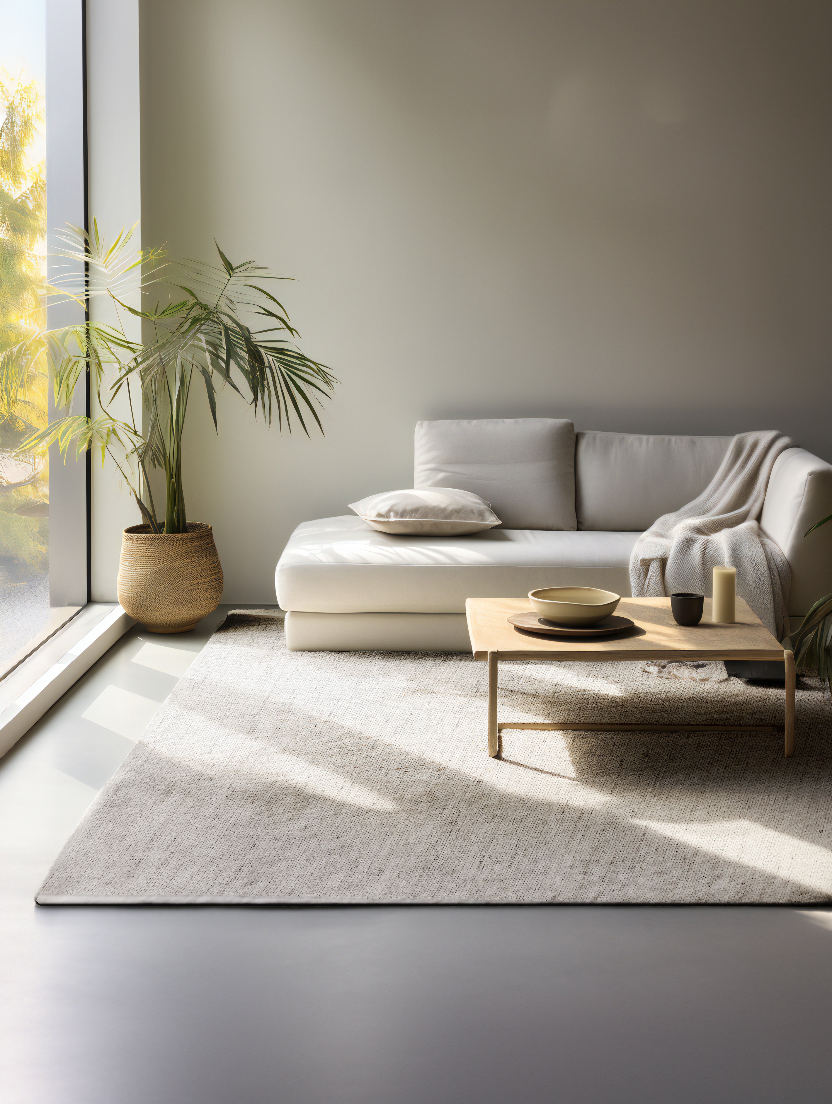 HANDVÄVLAD JUTEMATTA, ELFENBEN-VIT - 105960