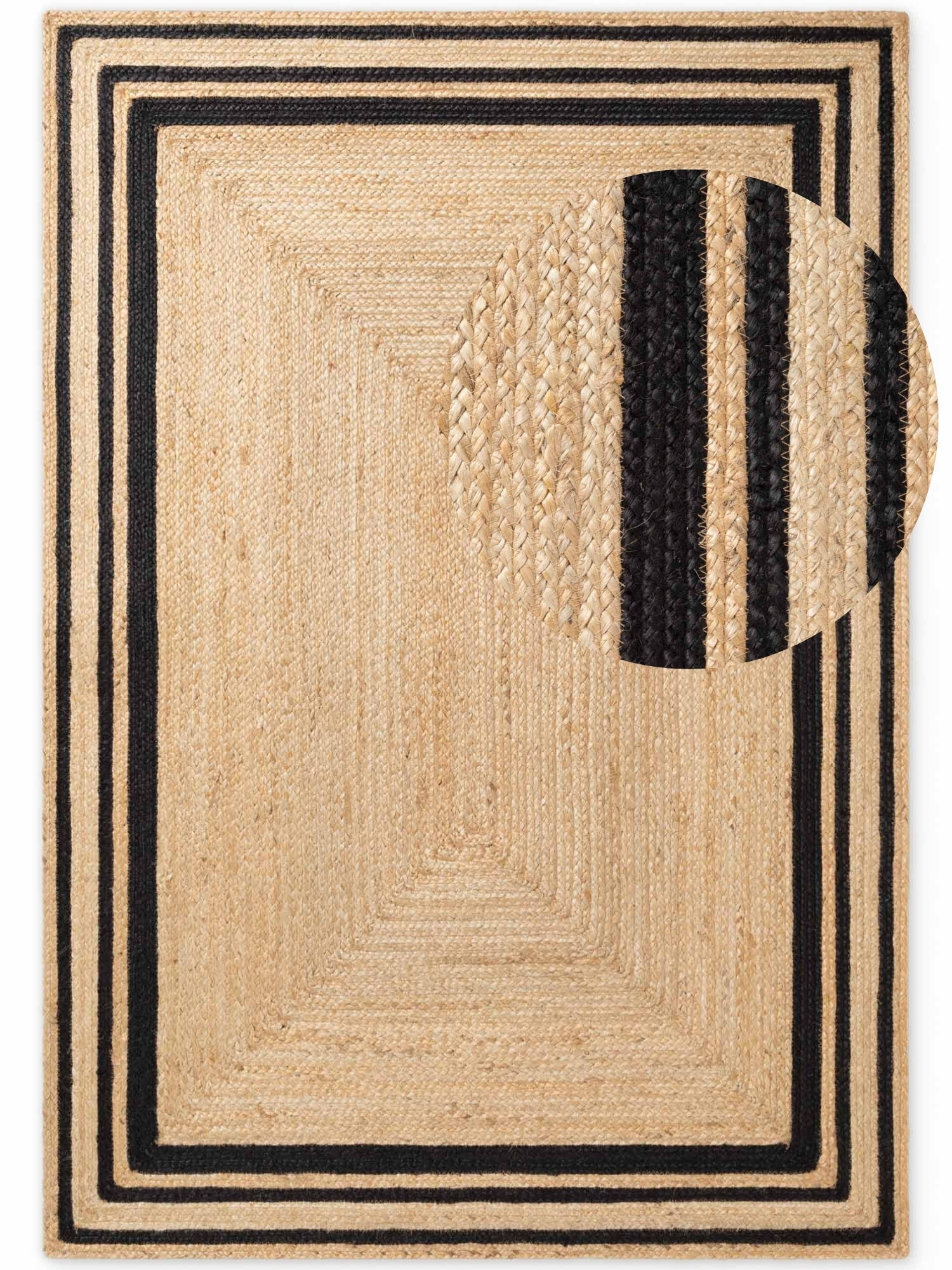 JUTZA JUTEMATTA, NATURLIG GYLLEN-SVART