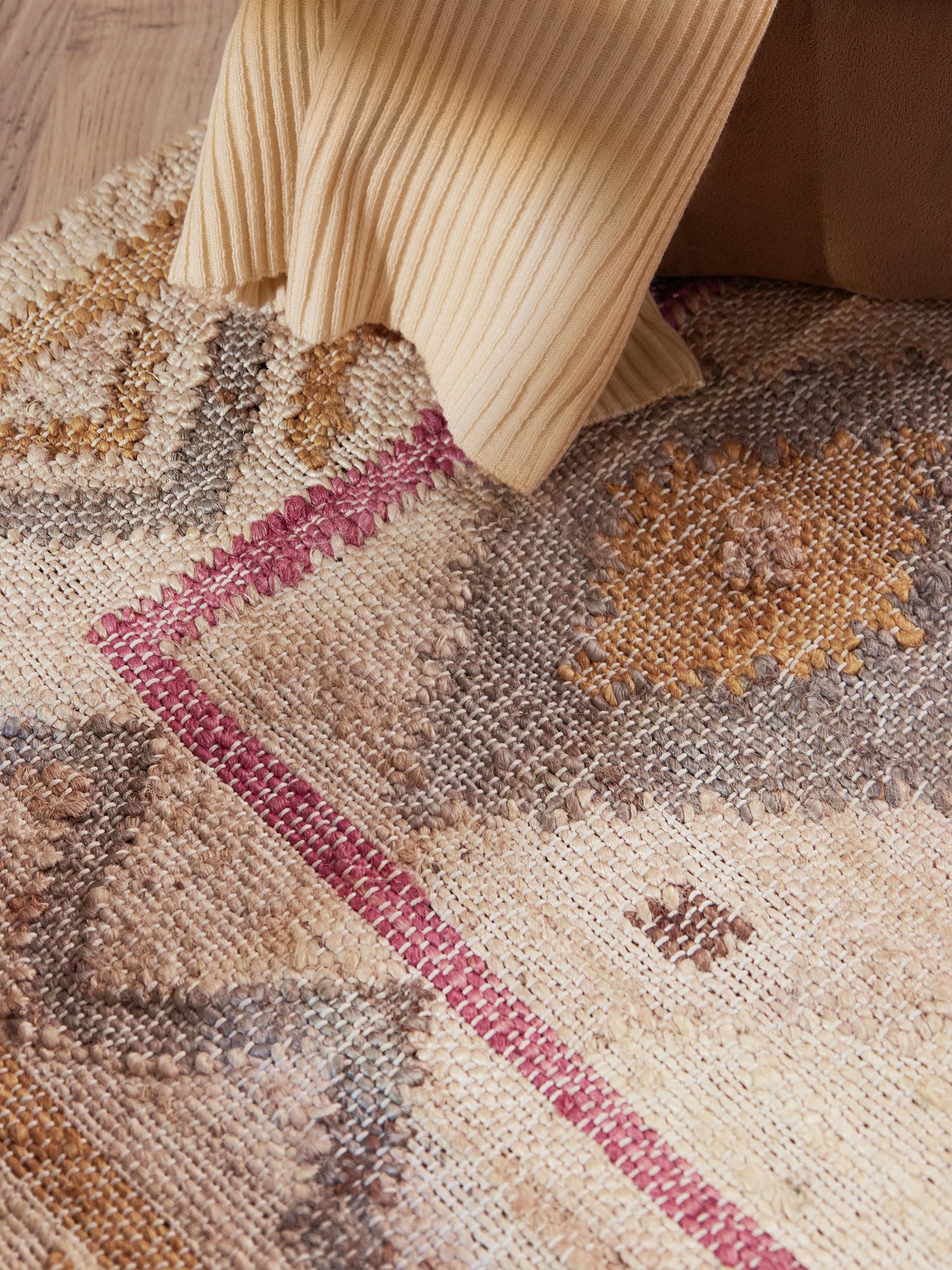 ROYA AFGHAN HANDWOVEN KELIM-MATTA, 106261 CREAM-MULTI