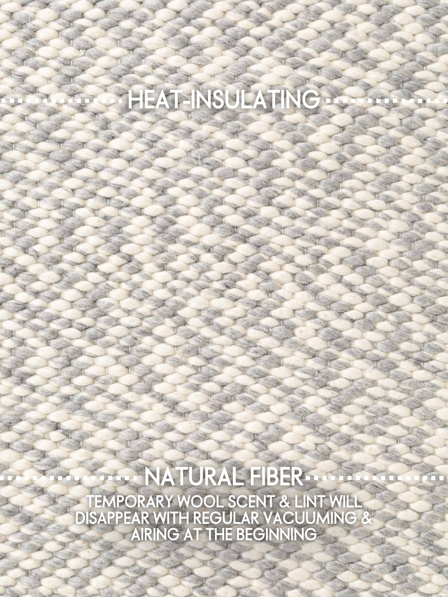 ELLE DECORATION LYON ULLMATTA, BÖNOR NATURLIG KRÄMGRÅ