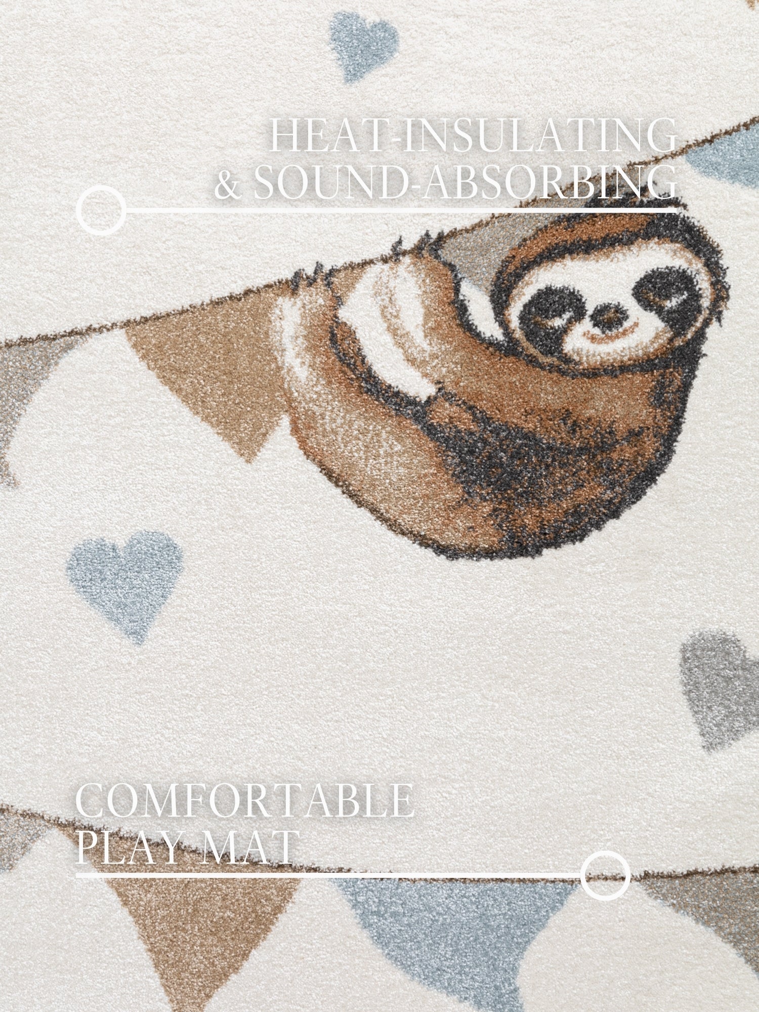 VILLEROY &amp; BOCH BOHO KIDS BARNFILT - ELEFANTREGNBÅGE, CRÈME MULTI 106305