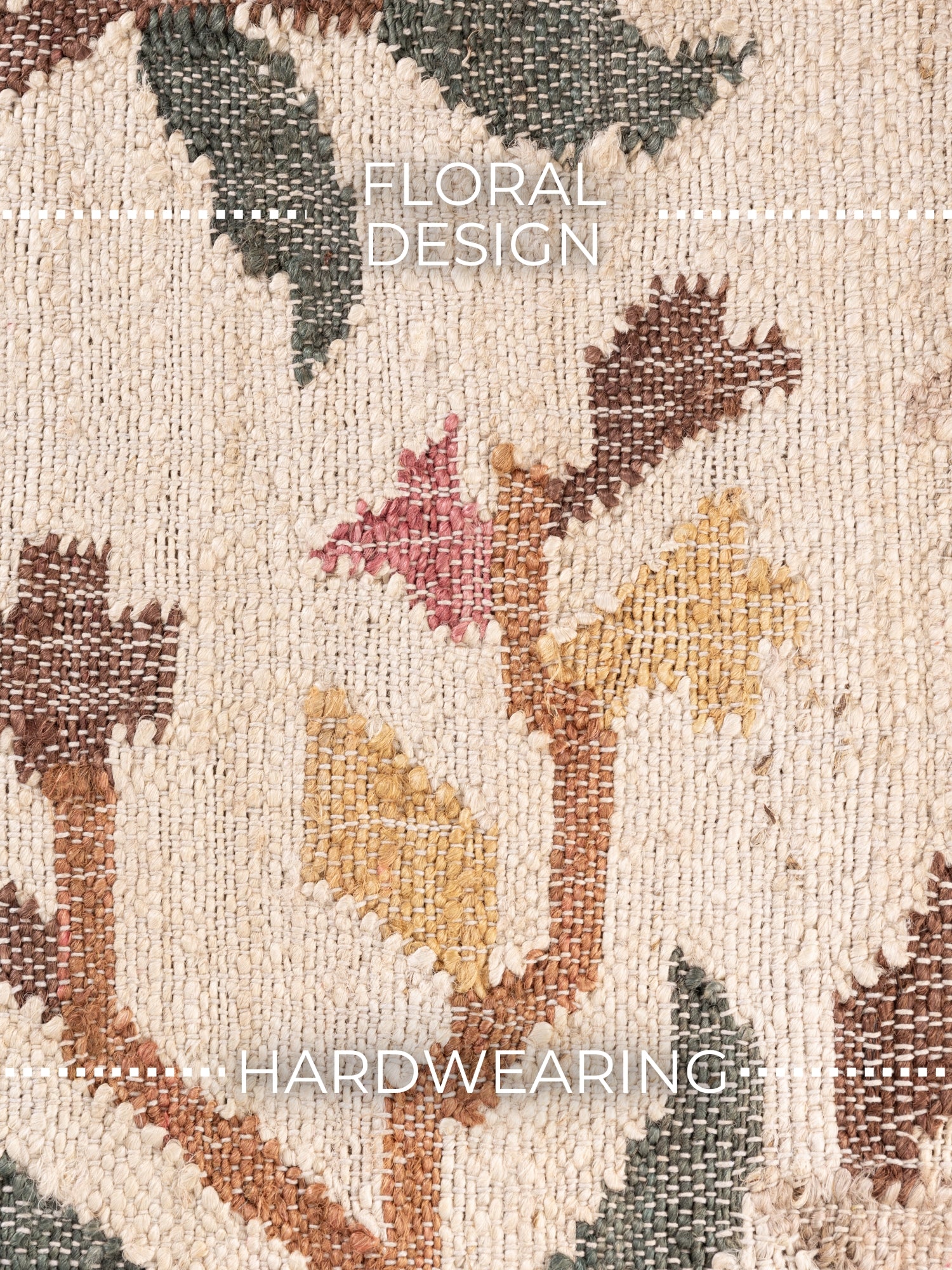 ROYA AFGHAN HANDvävd KELIM-MATTA, 106259 CREAM-MULTI