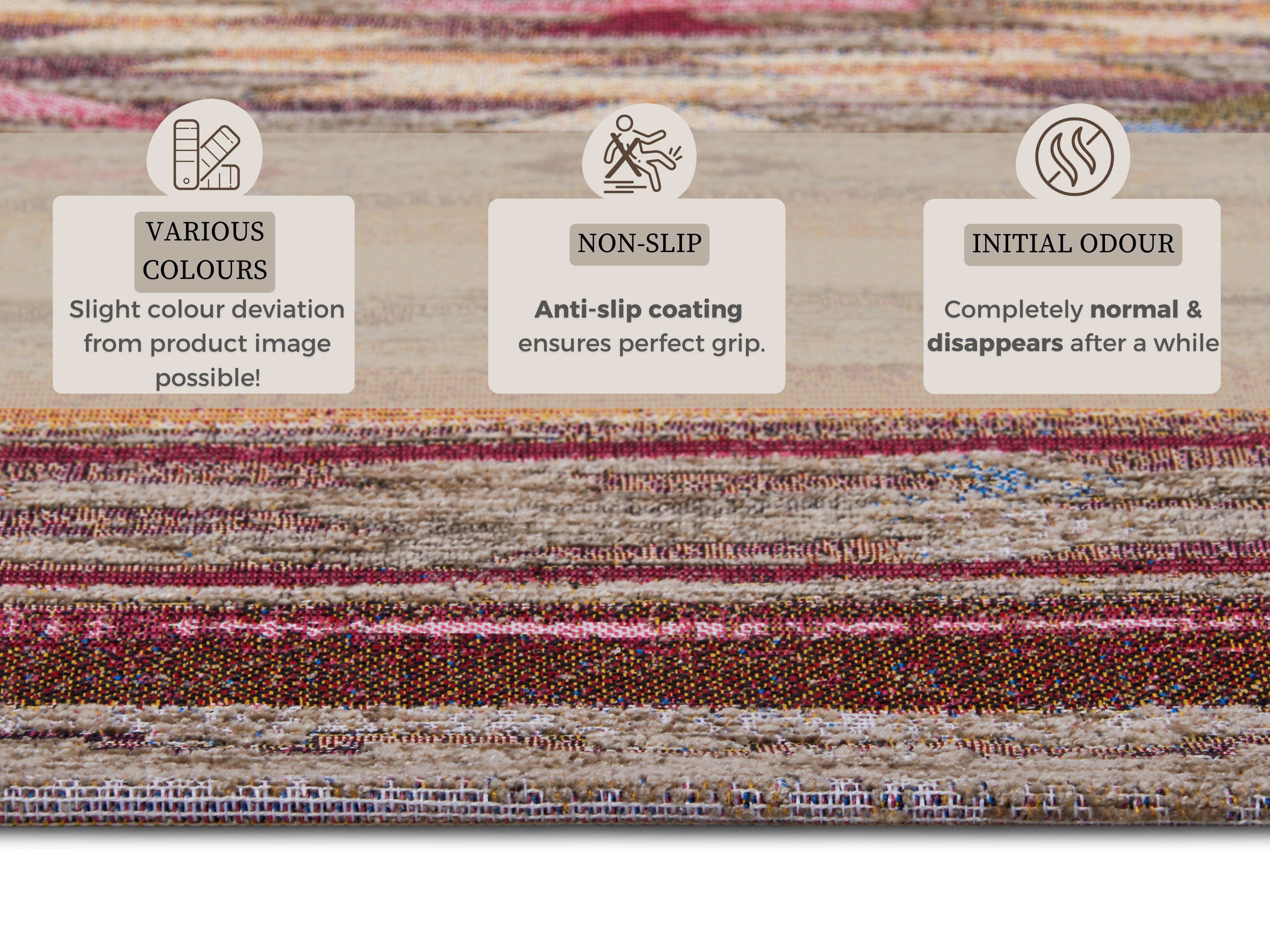 Gobelängmatta, flerfärgad 105872